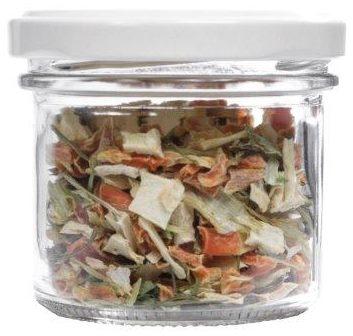 6er Set 125ml Bierflaschen - Leere Glasflaschen für Getränke und Gestaltung Sechs leere, durchsichtige Glasflaschen à 125 ml mit goldfarbenem Schraubverschluss, in zwei Reihen auf weißem Hintergrund angeordnet.