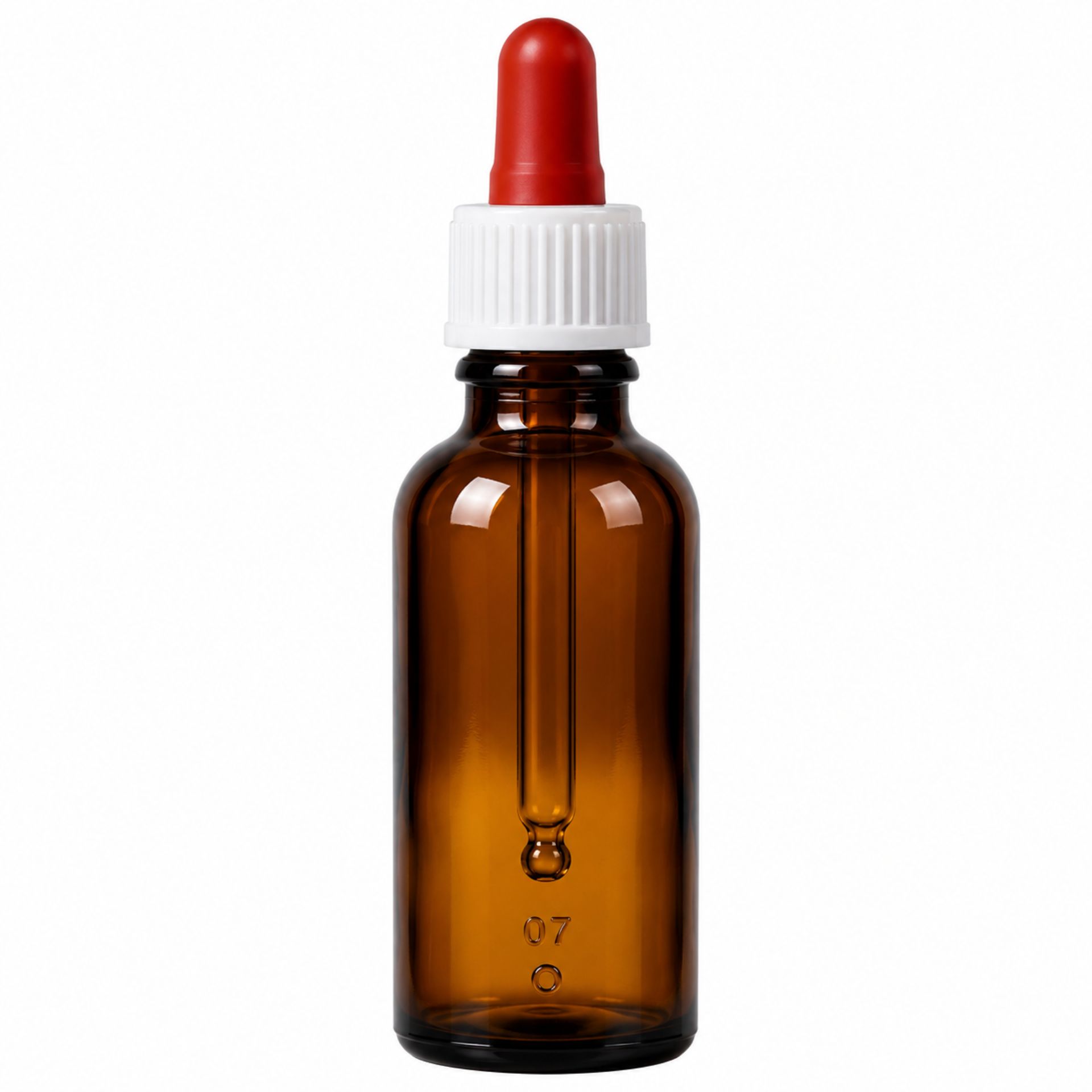 Braune 30 ml Pipettenflasche mit Dosierer – ideal für präzise Flüssigkeitsverabreichung, robust und lichtgeschützt, geeignet für ätherische Öle und andere empfindliche Flüssigkeiten.
