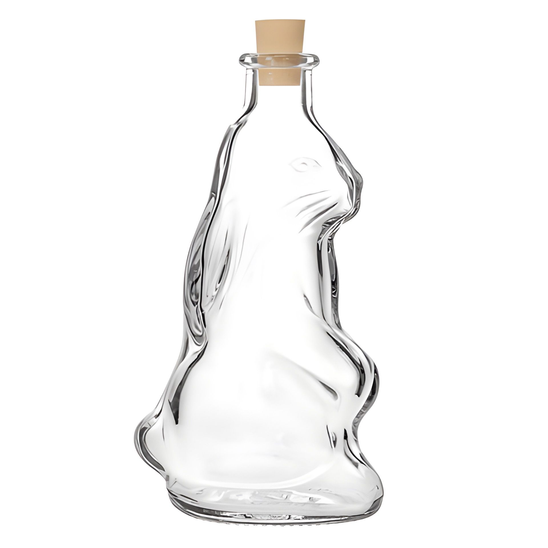 Glasflasche 200 ml Hase mit Korken