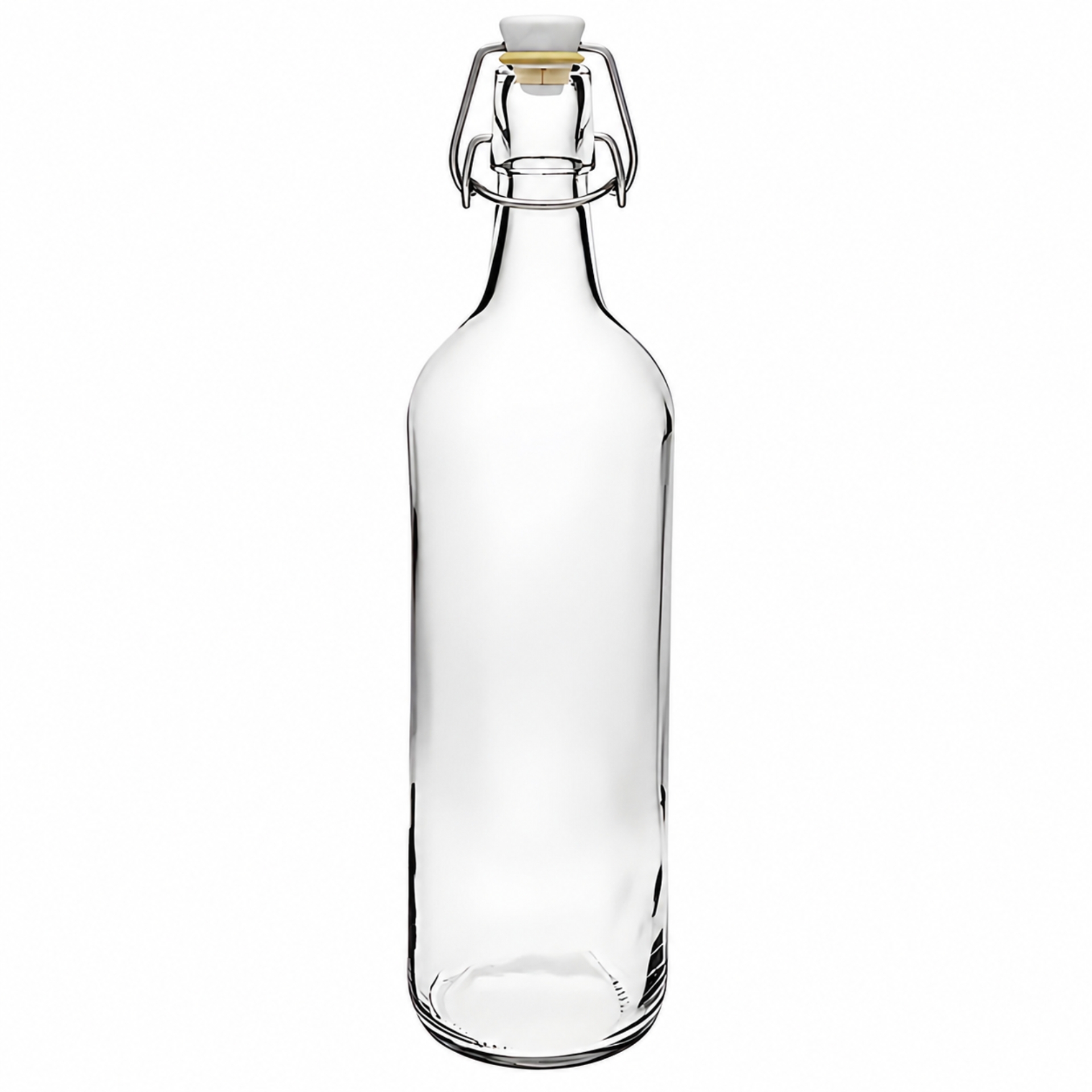 Glasflasche 1000 ml mit Bügelverschluss Kunststoff