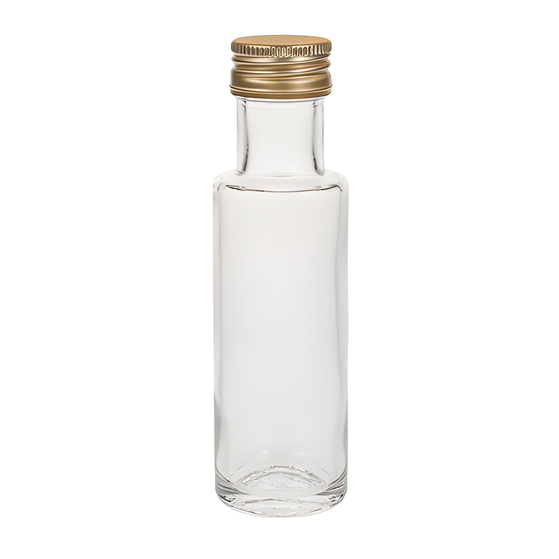 Glasflasche  100 ml rund mit Schraubverschluss