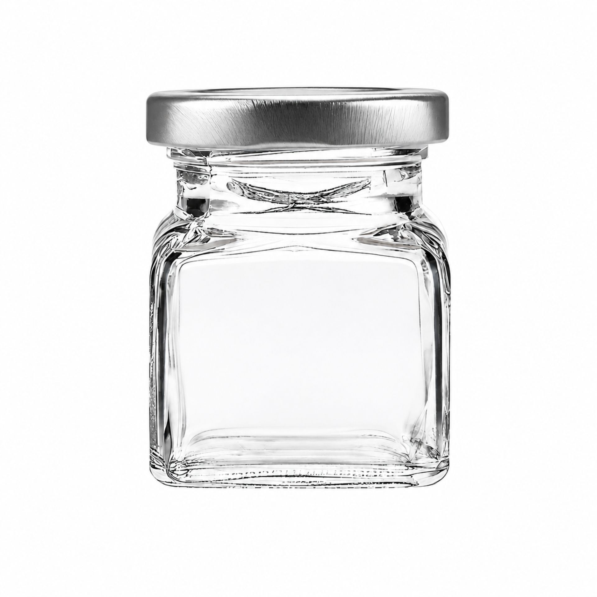 Quadratglas 120 ml Marmeladenglas Schraubglas Vorratsglas