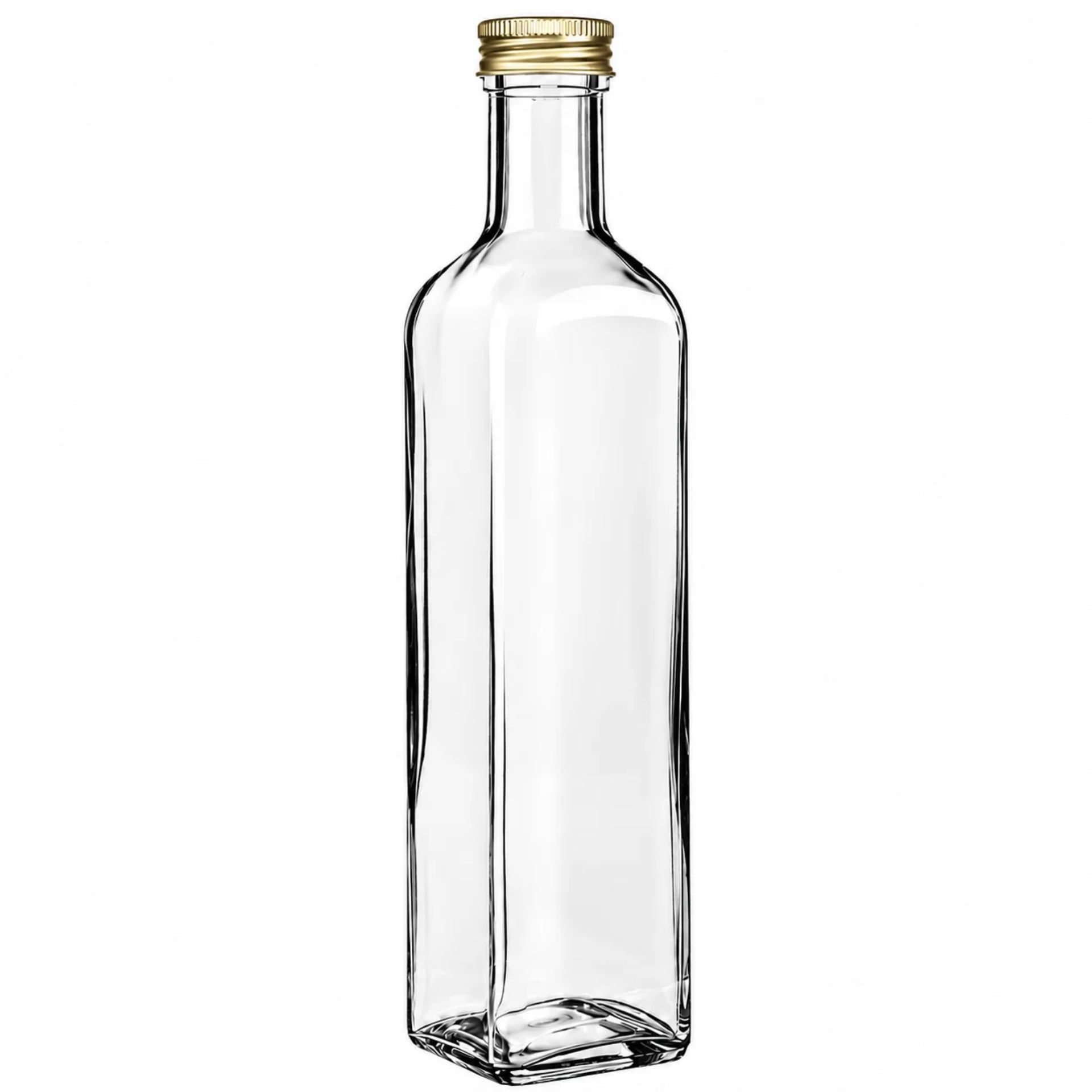 Glasflasche  500 ml eckig Marasca klar