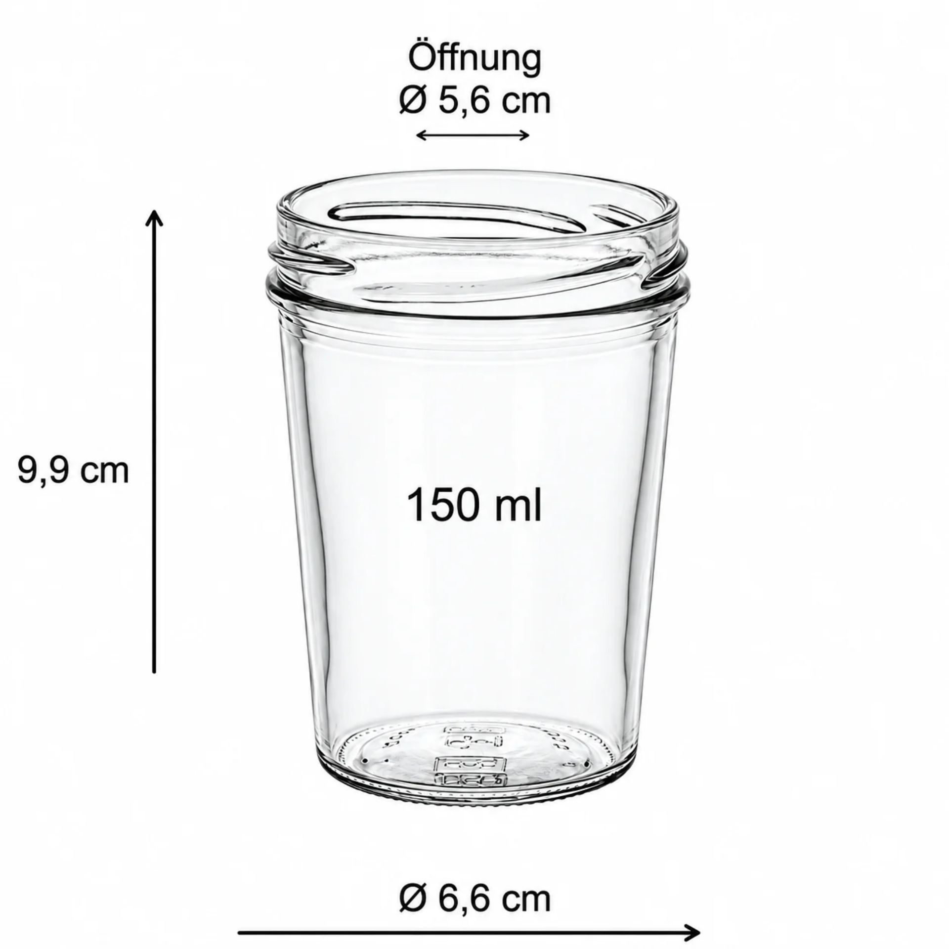 Einmachglas 150 ml Becherglas mit Deckel in verschiedenen Farben vor weißem Hintergrund - Perfekt für Einmachen, Aufbewahrung oder Dekoration.