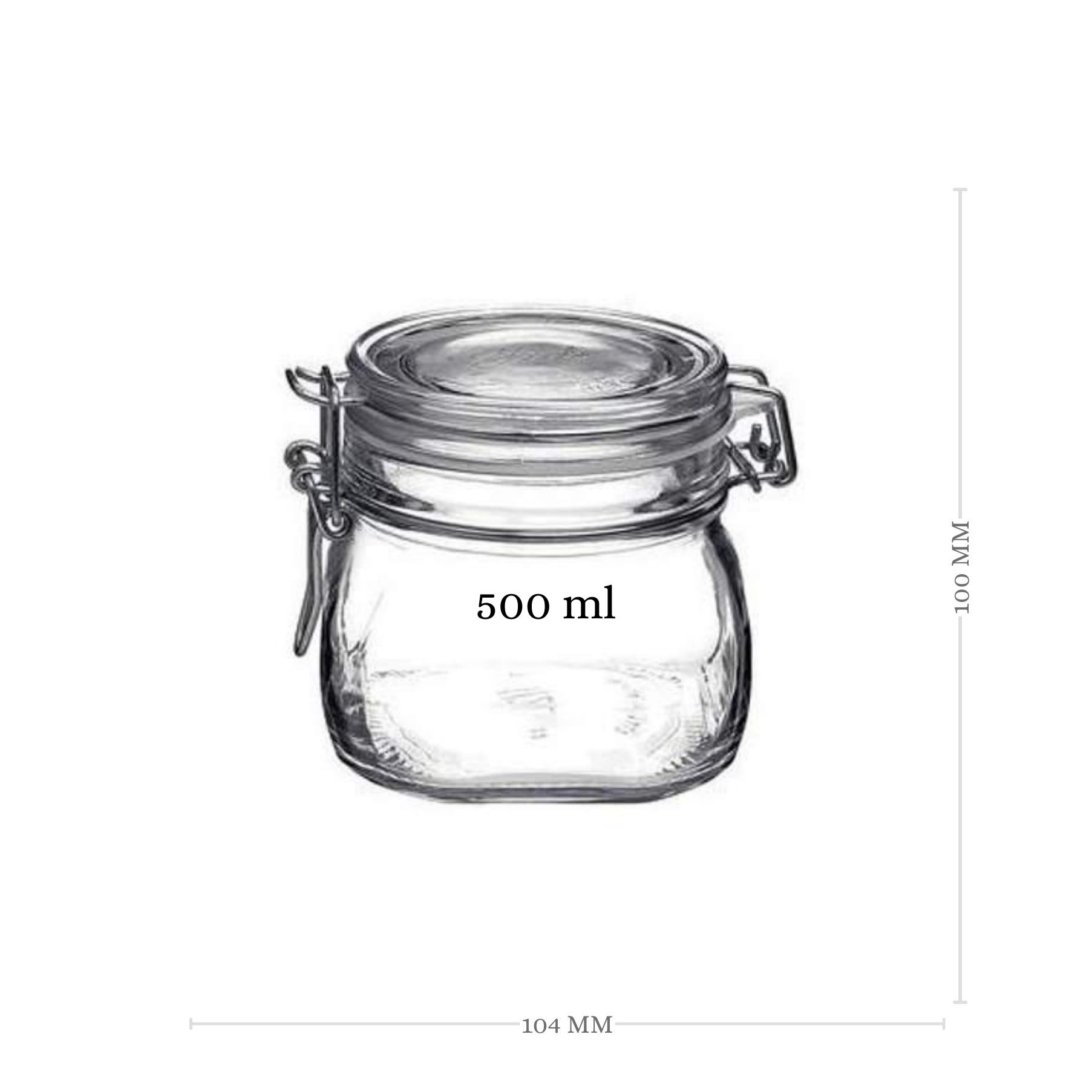 Bormioli Bügelverschlussglas  500 ml eckig