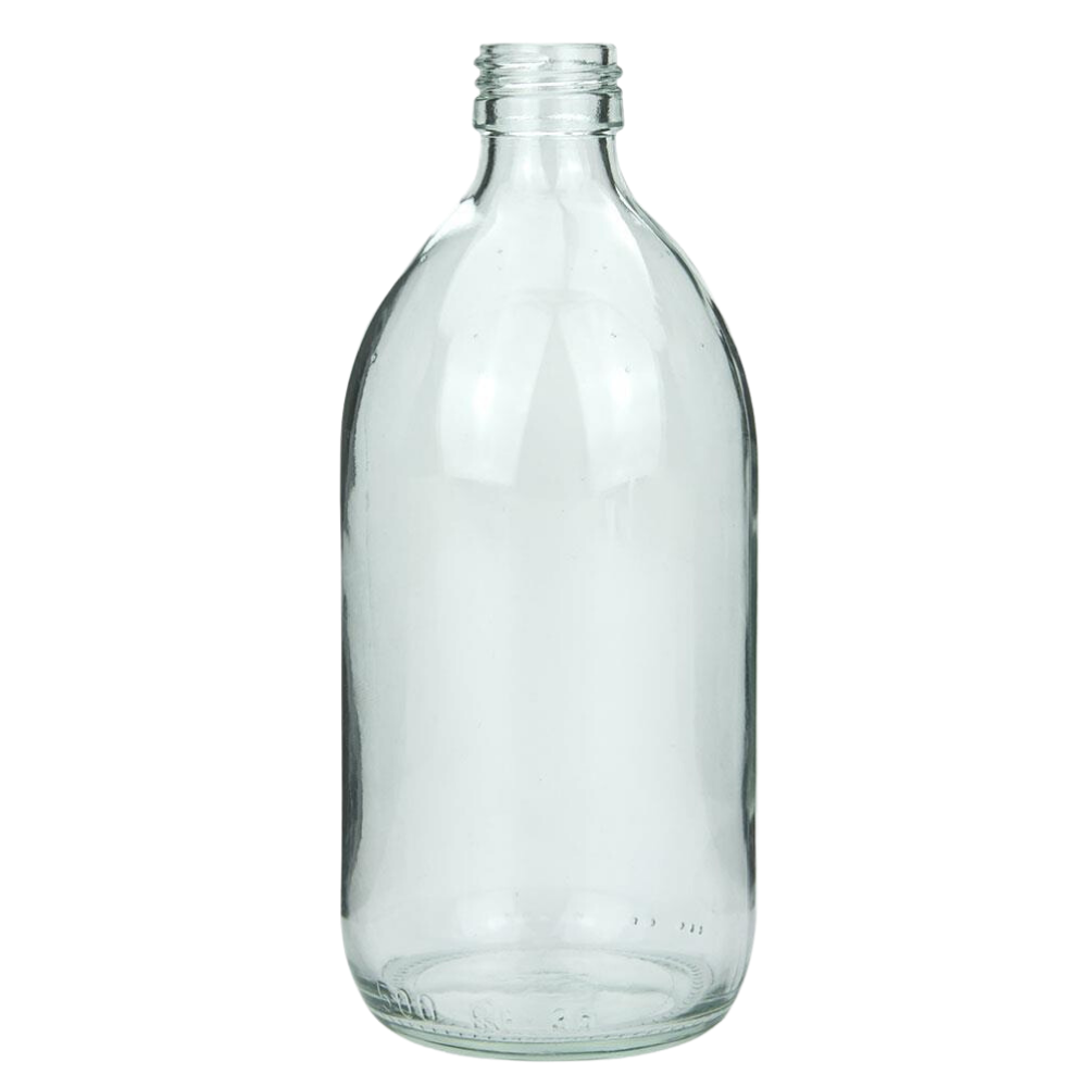 Sirupflasche 500 ml  Glas Klar mit Schraubdeckel