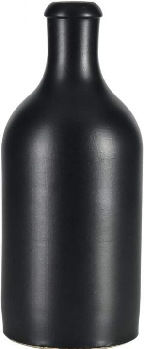 Schwarze Keramikflasche für Essig und Öl