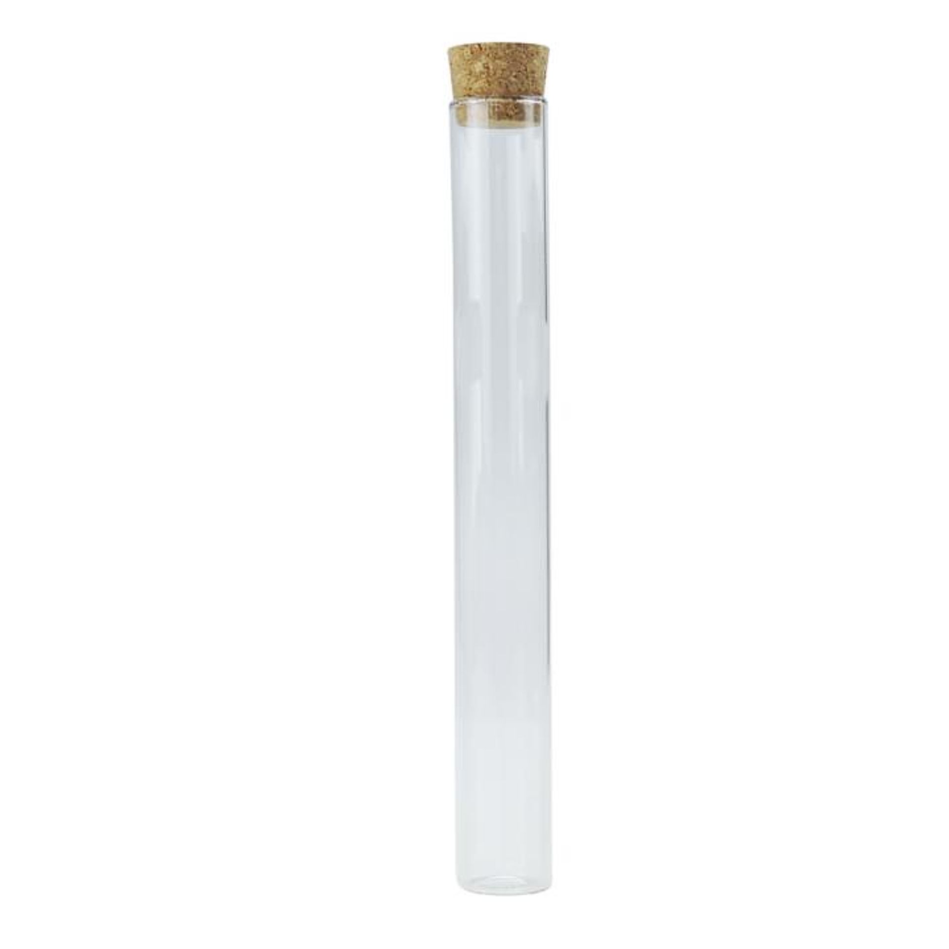 Reagenzglas mit Korken 155 ml – Korkenglas für Gewürze, Kräuter oder Geschenke Bild eines Korkenglases mit einem Fassungsvermögen von 155 ml, das die Form eines Reagenzglases hat und mit einem Korken verschlossen ist. Ideal für die Aufbewahrung von Gewürzen, kleinen Süßigkeiten oder als dekorative Verpackung für Geschenke.