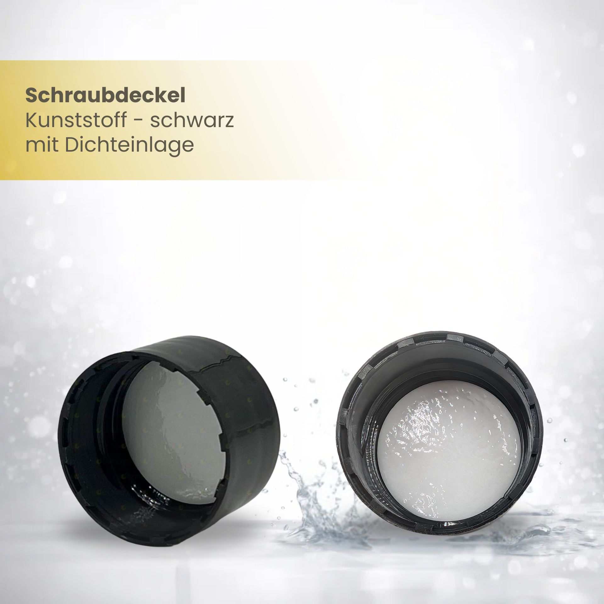 Schraubverschluss Deckel PP 31,5 schwarz für blaue 2 Liter Henkelflasche