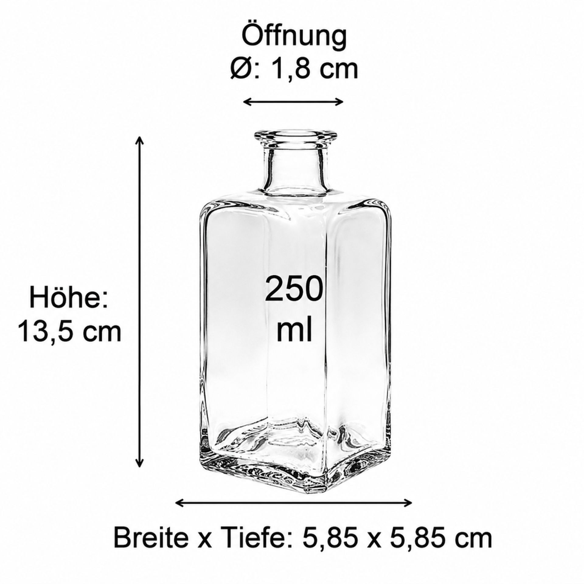 Produktbild von Vi 131 B26K, zeigt Maße des Designs mit detaillierten Abmessungen, geeignet für Glasflaschen und Dosenverpackungen.