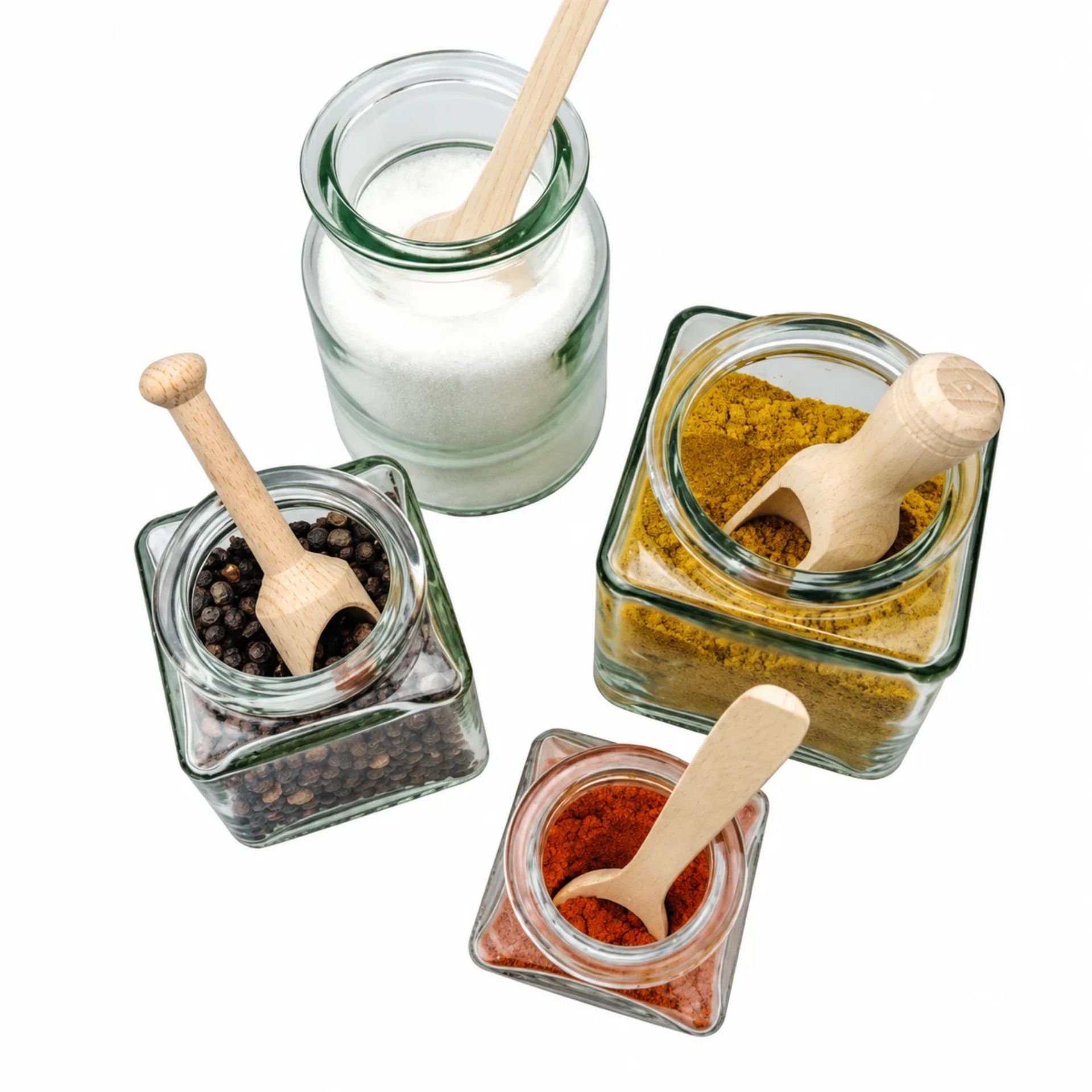 Holzdosierlöffel 15 cm, geeignet als Gewürzlöffel, aus hochwertigem Material – Produktbild zeigt einen rustikalen Holzlöffel auf einer neutralen Oberfläche.
