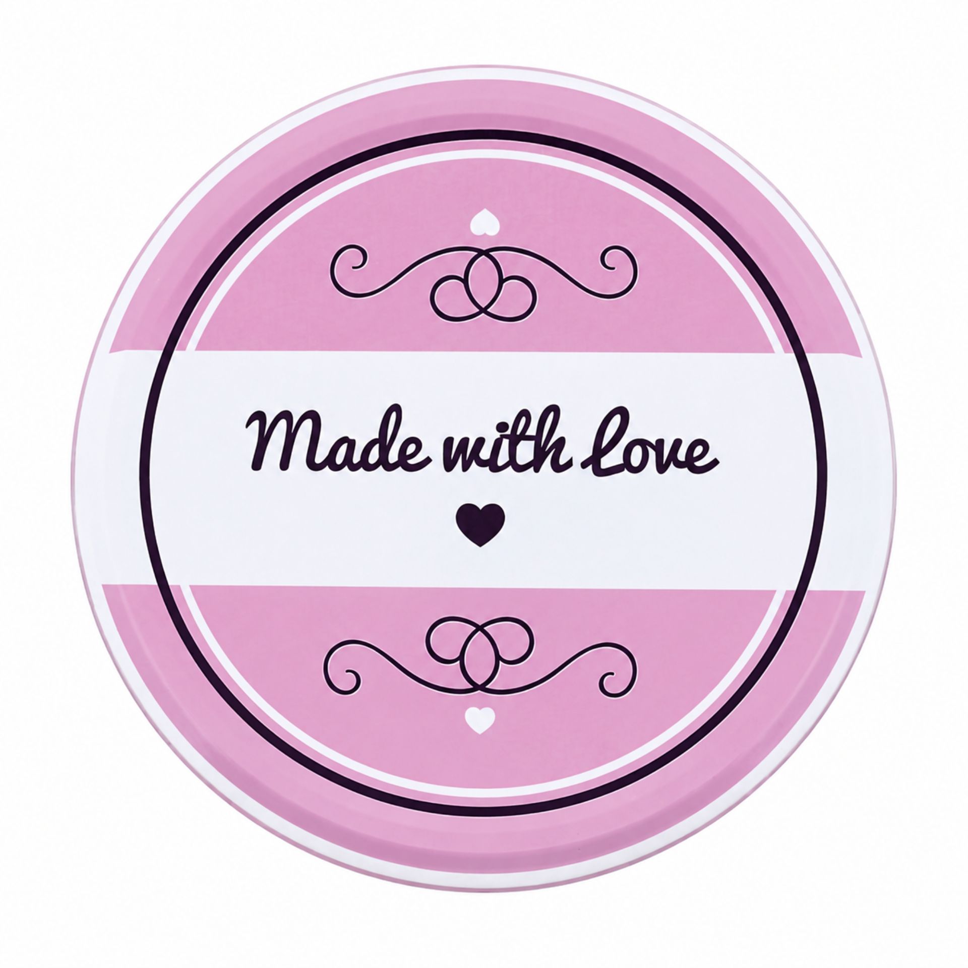Twist-Off Deckel  TO 82/ 8,5 cm  Rosa Made with love