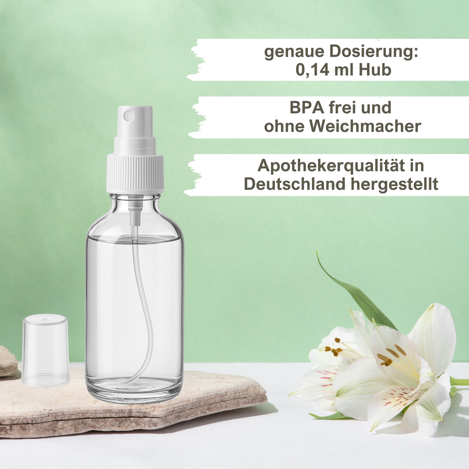 Sprühflasche 50 ml Zerstäuber Klar Sprühflasche 50 ml Zerstäuber Klar