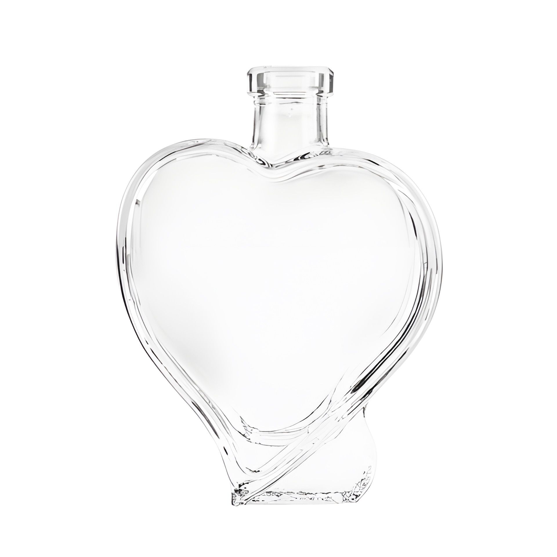 Dekorative Glasflasche in Herzform 100 ml Herz Flasche Dekoflasche
