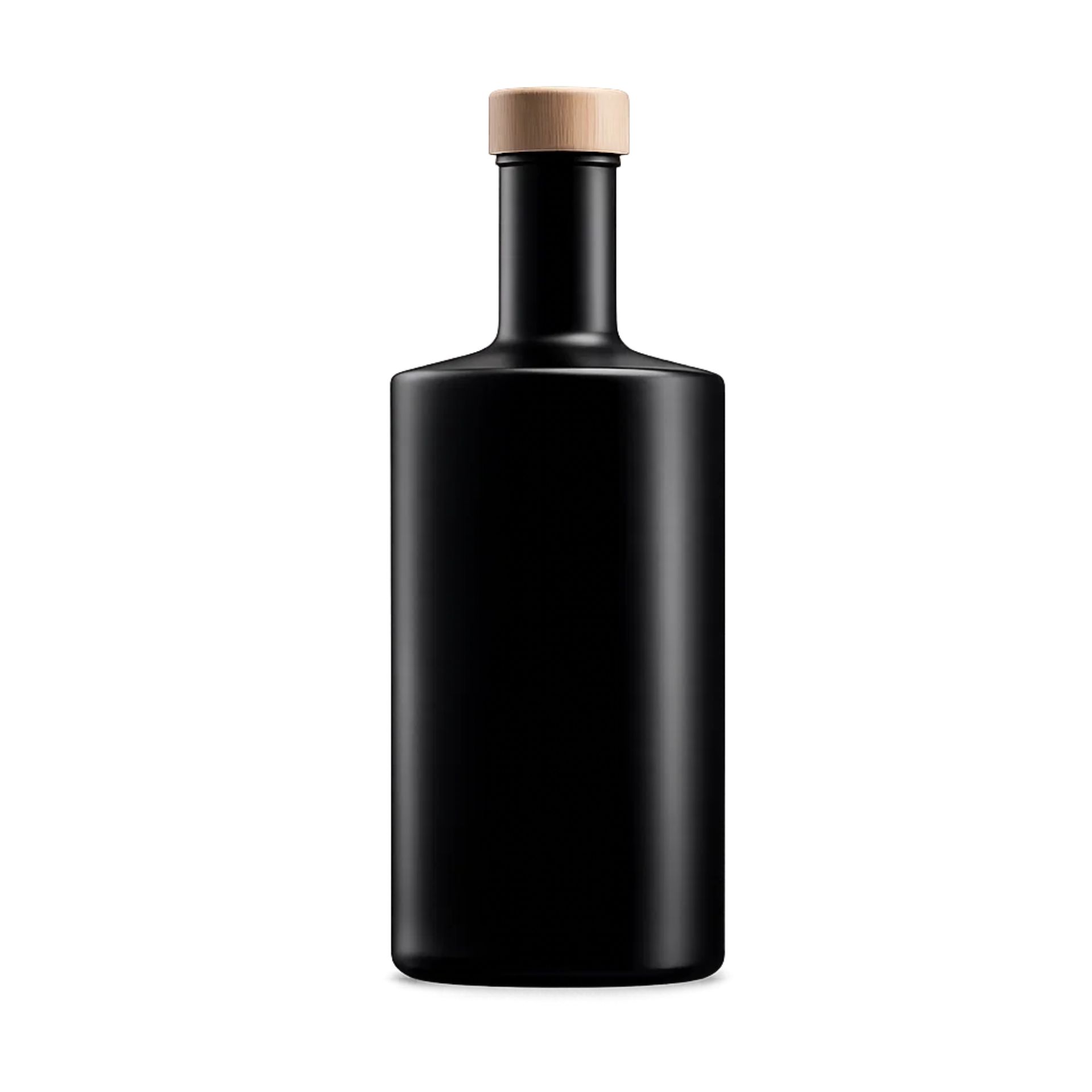 Glasflasche  500 ml mikken ART schwarz Holzdeckel