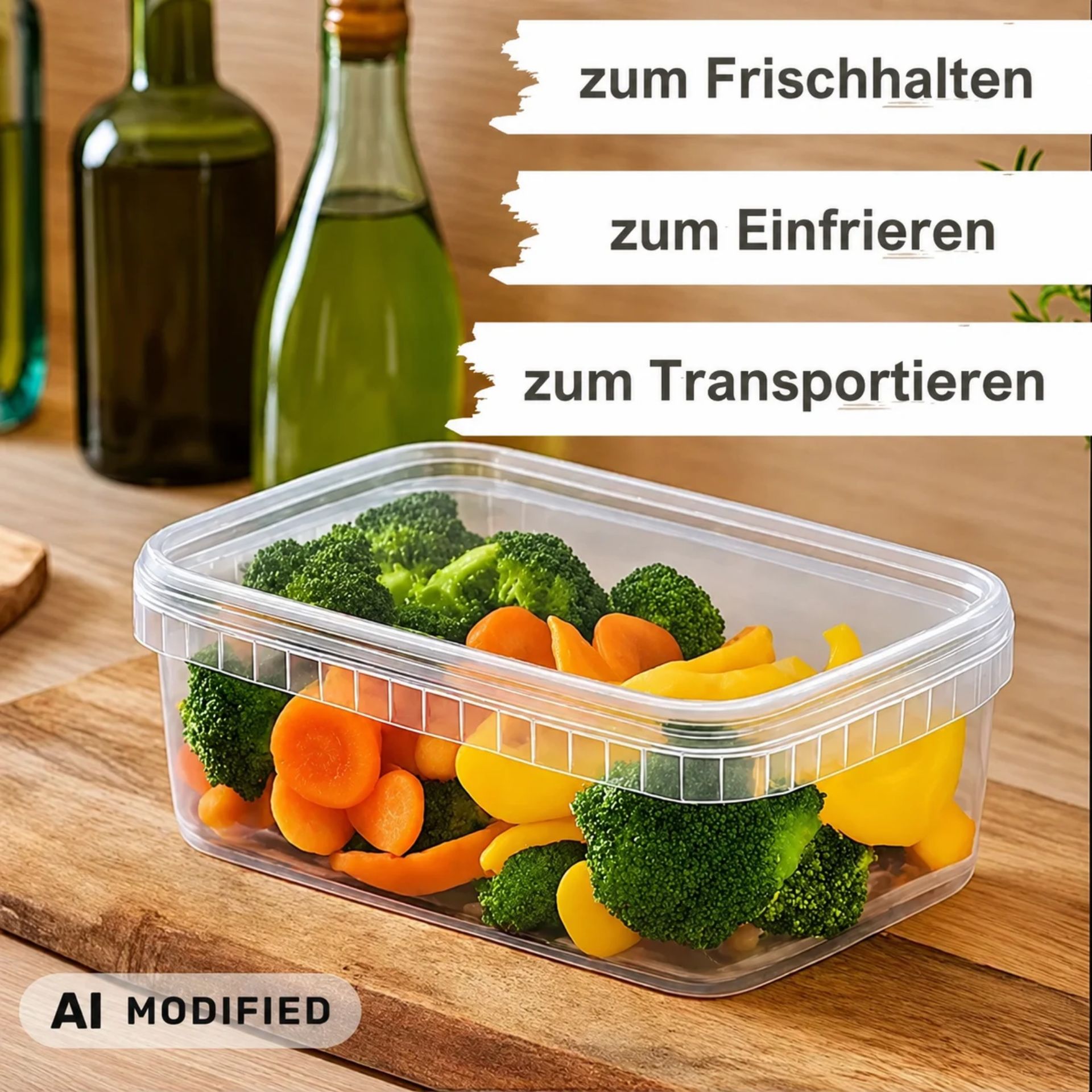 Kunststoffdose 1200 ml Frischhaltebox mit Deckel