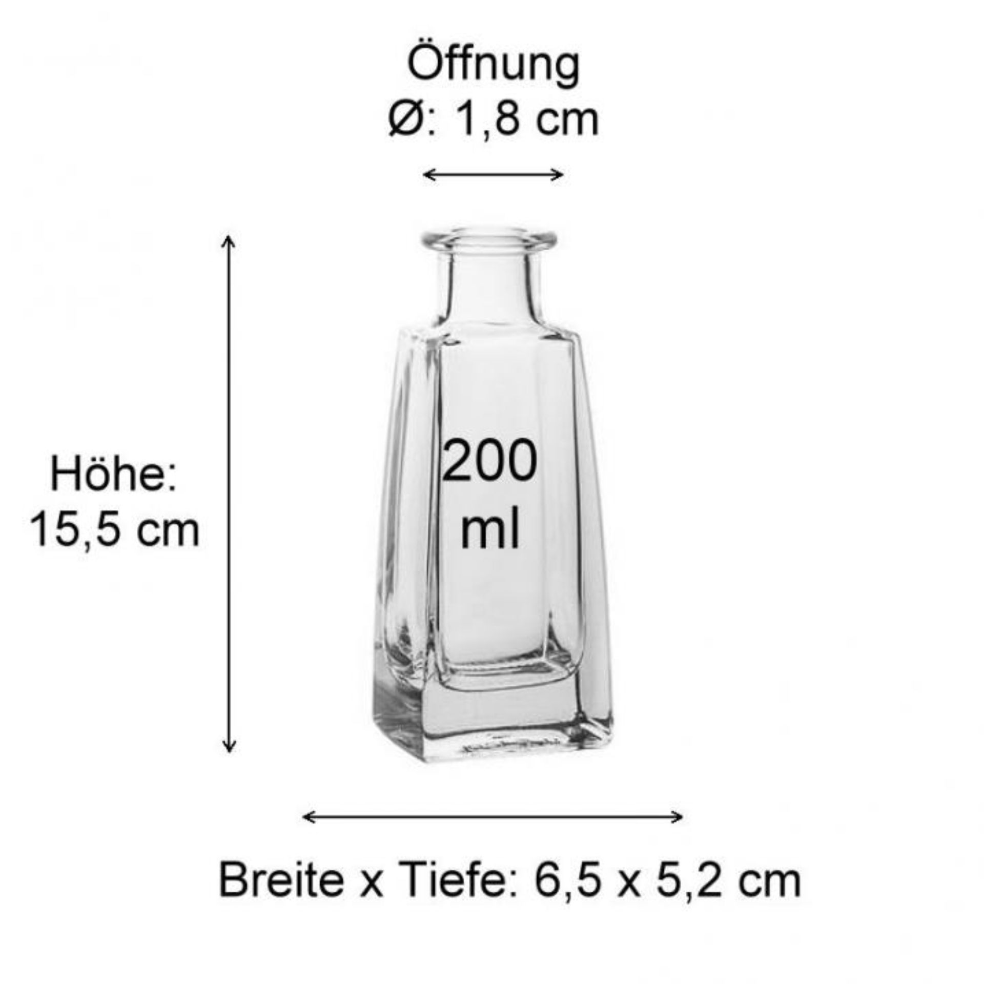 Produktbild der Villeroy & Boch Gläserkollektion mit exakten Maßen in Millimetern, auf einer neutralen Hintergrundfläche dargestellt, hervorgehobene Details für eine anschauliche Produktpräsentation.