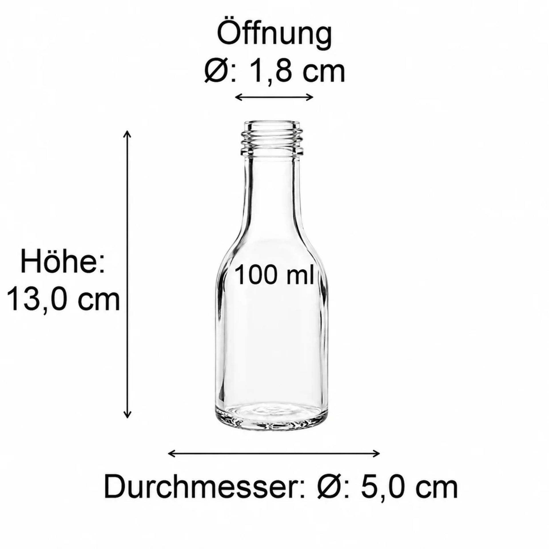 Produktbild von Einmachglas mit Deckel - Detaillierte Maße und Abmessungen für das Einweckglas aus Klarglas, ideal zur Aufbewahrung von Lebensmitteln und Konservierung.