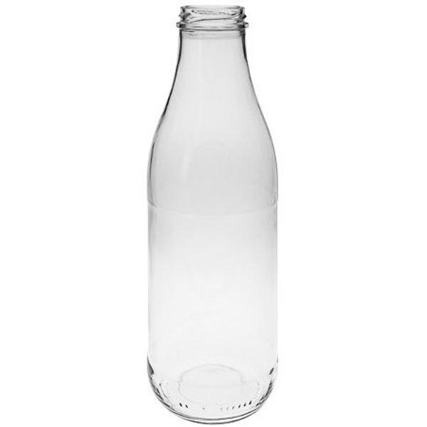 Weithalsflasche 1 Liter Klarglas leere Milchflaschen 