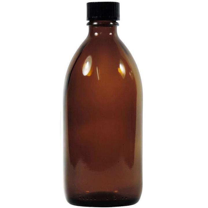 250 ml Enghalsflasche Braunglas mit Schraubverschluss 