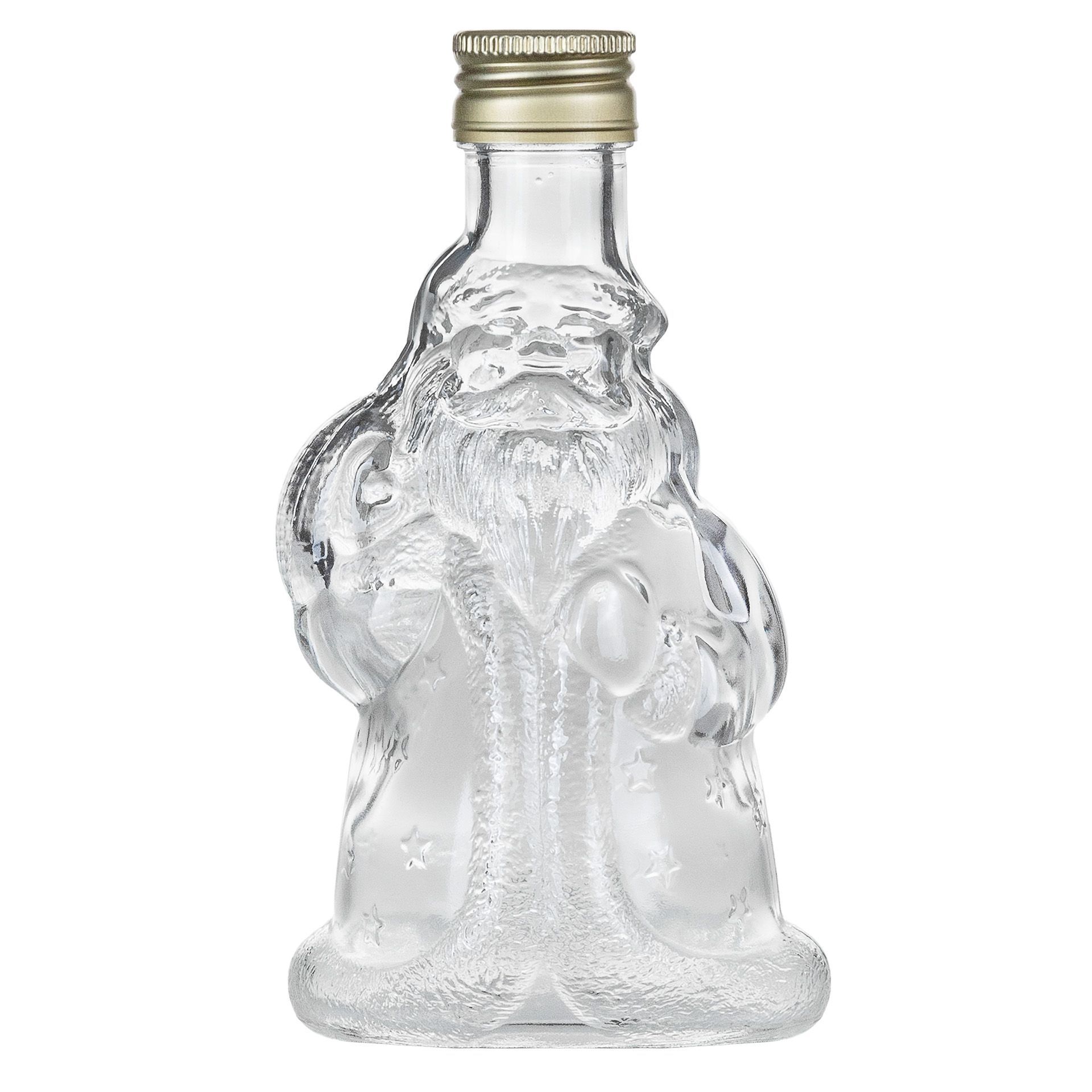 Glasflasche  200 ml Weihnachtsmann