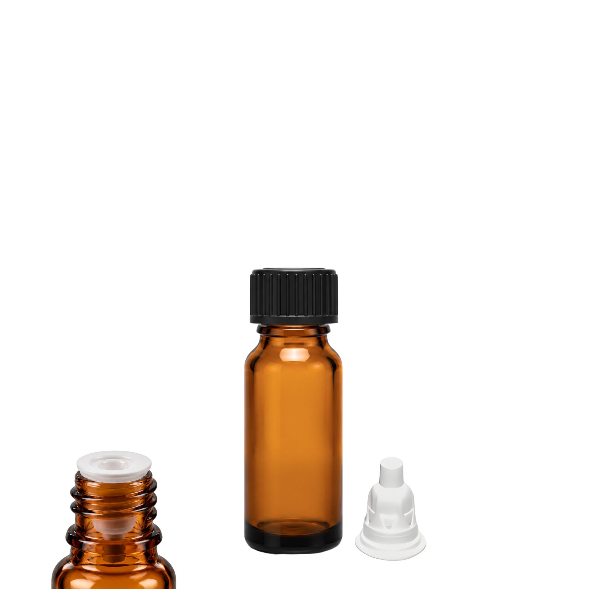 Tropfflasche   10 ml Glas braun Dosierflasche
