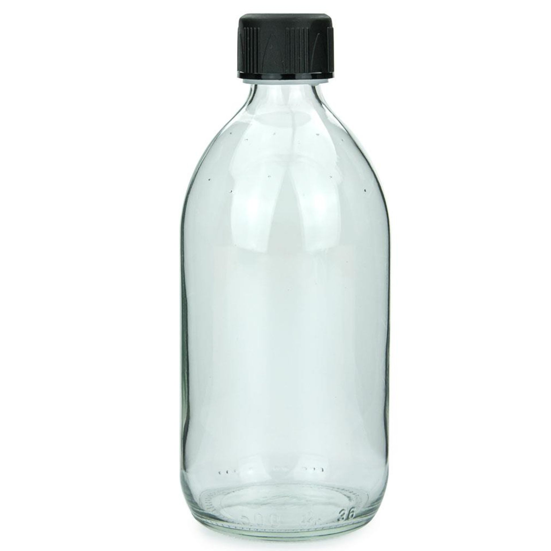 Glasflasche 500 ml Sirupflasche Schraubdeckel (Kindersicherung)