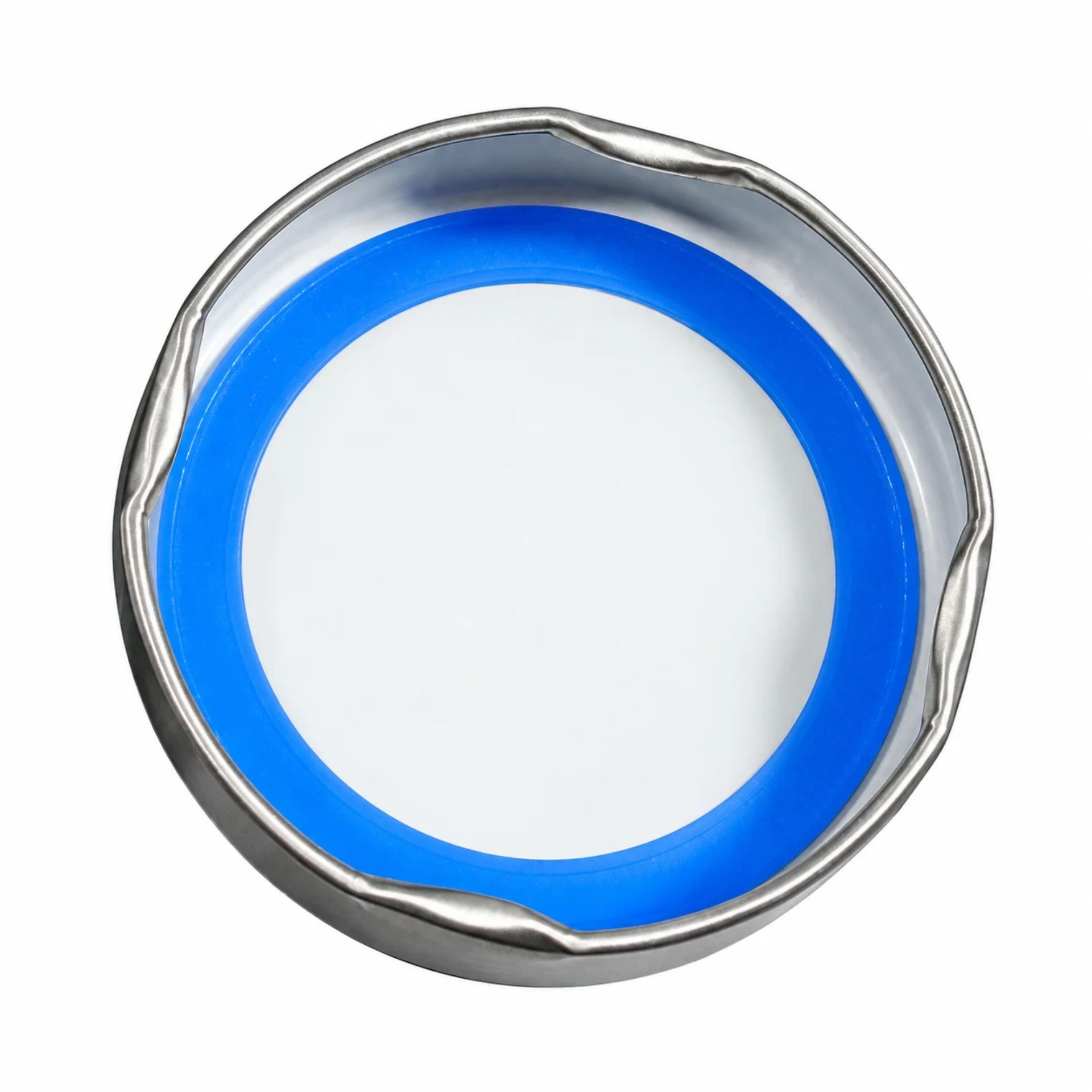 700-ml-Einmachglas der Marke Mikken, transparentes Schraubglas mit silbernem Metalldeckel und Blueseal-Dichtung, stehend auf weißem Hintergrund.