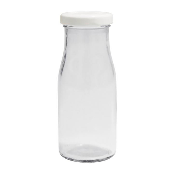 Milchflasche 156 ml Weithalsflasche Klarglas 