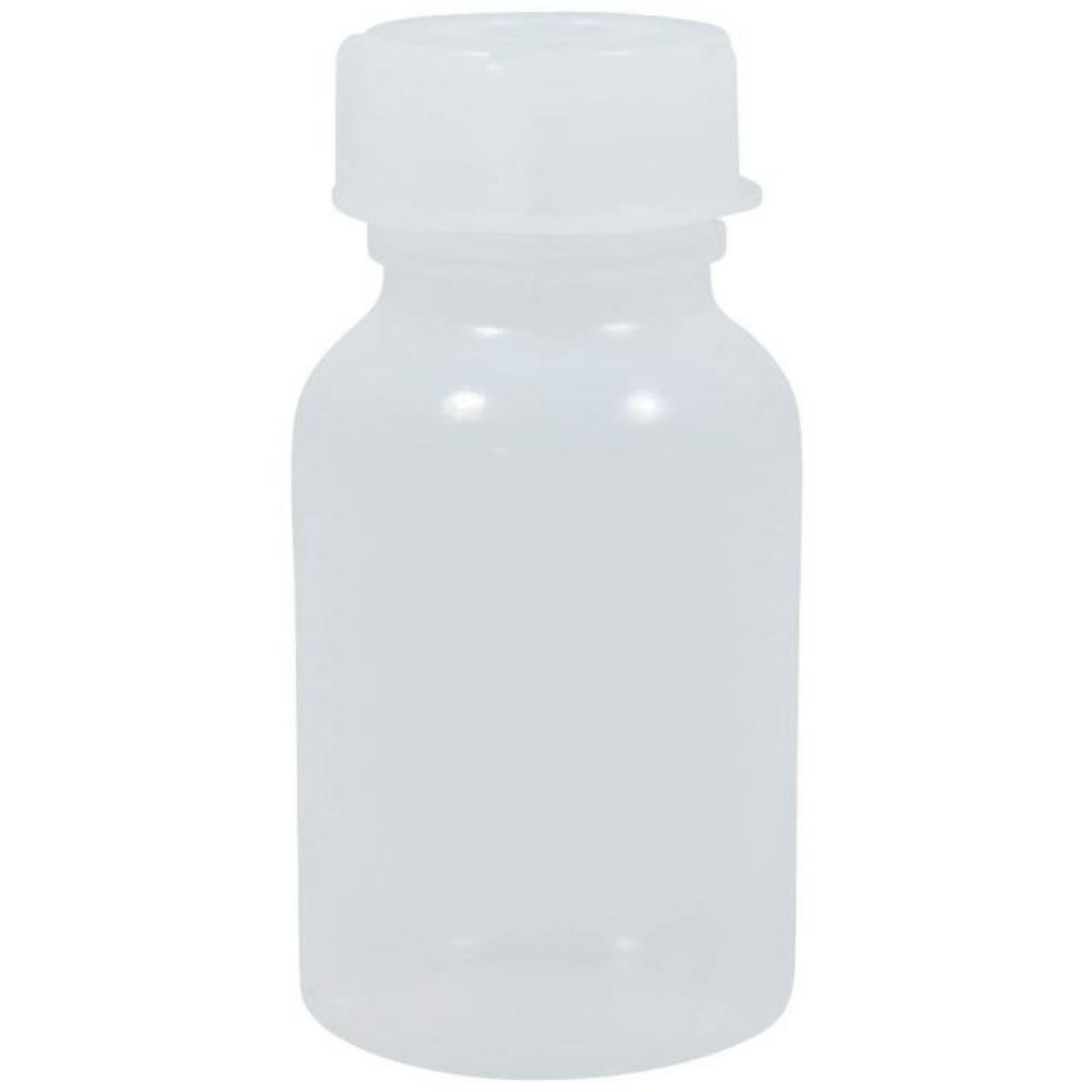 Weithals Laborflasche aus PE 100 ml mit Schraubverschluss, ideal für Flüssigkeitsproben oder chemische Lagerung.