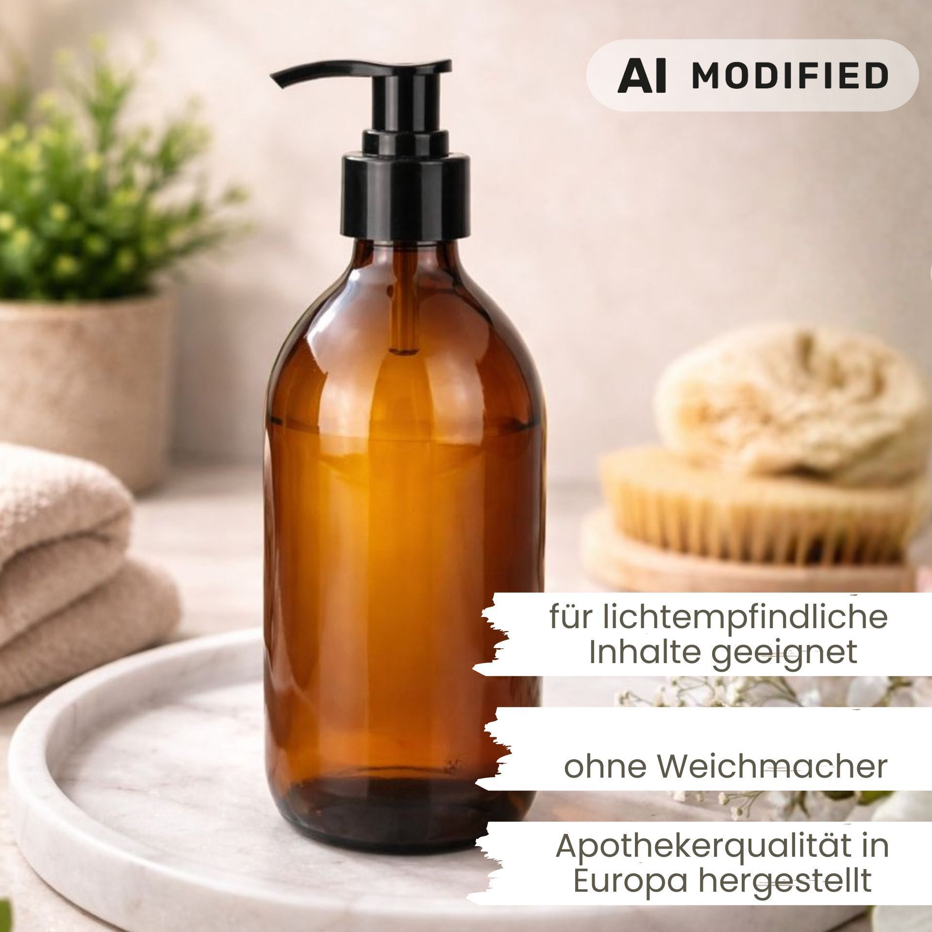 Seifenspender  500 ml Glas Lotionspender