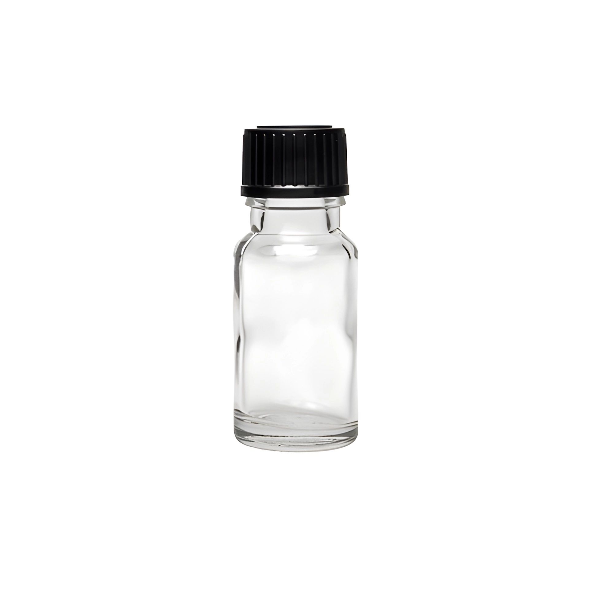 Apothekerflasche 10 ml aus Braunglas mit schwarzem Schraubverschluss Apothekerflasche 10 ml mit Schraubverschluss aus klarem Glas, ideal zur Aufbewahrung von Flüssigkeiten, Laboranwendungen und Apothekenbedarf. Hochwertiges Design für präzise Dosierung und sichere Lagerung.