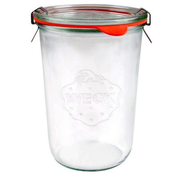 WECK Sturzglas  850 ml mit Gummiring und Klammern 3/4 Liter
