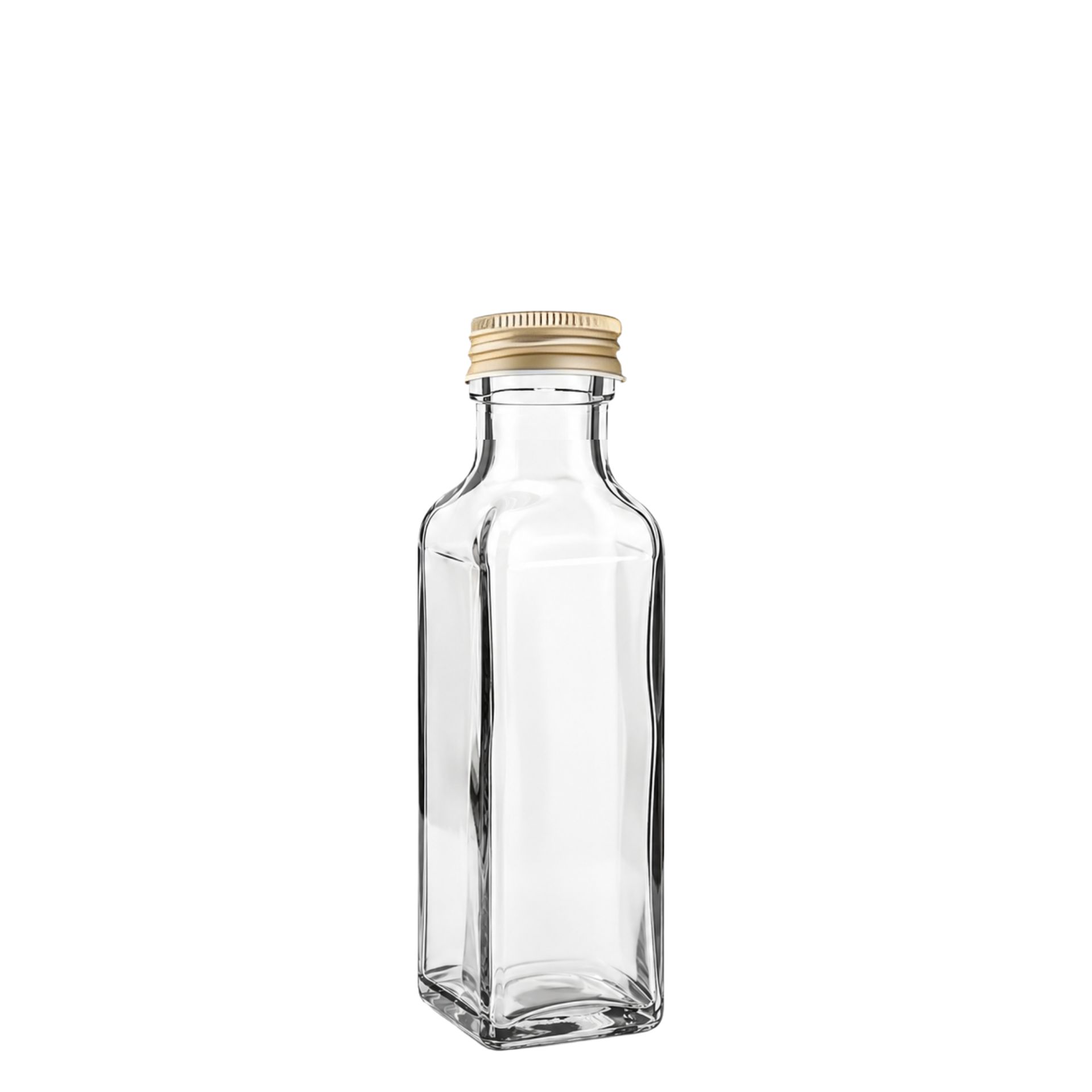 Glasflasche   100 ml eckig Marasca klar