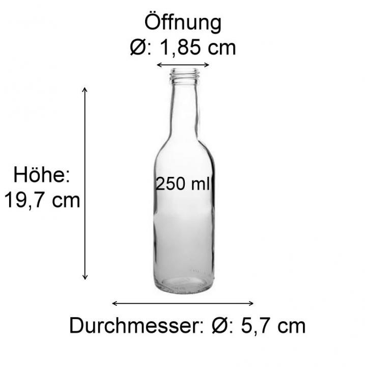 Glasflasche  250 ml Likörflasche Weinflasche