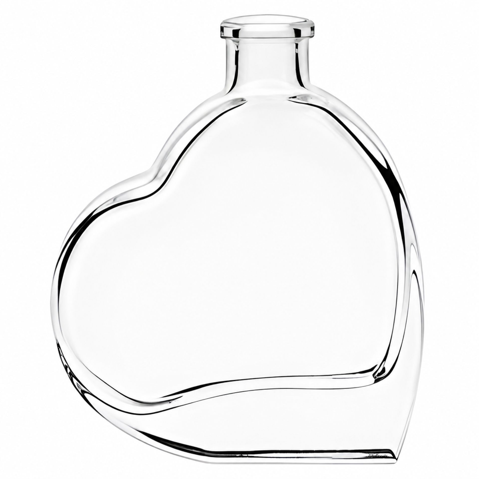 Glasflasche   50 ml Herz mit Korken