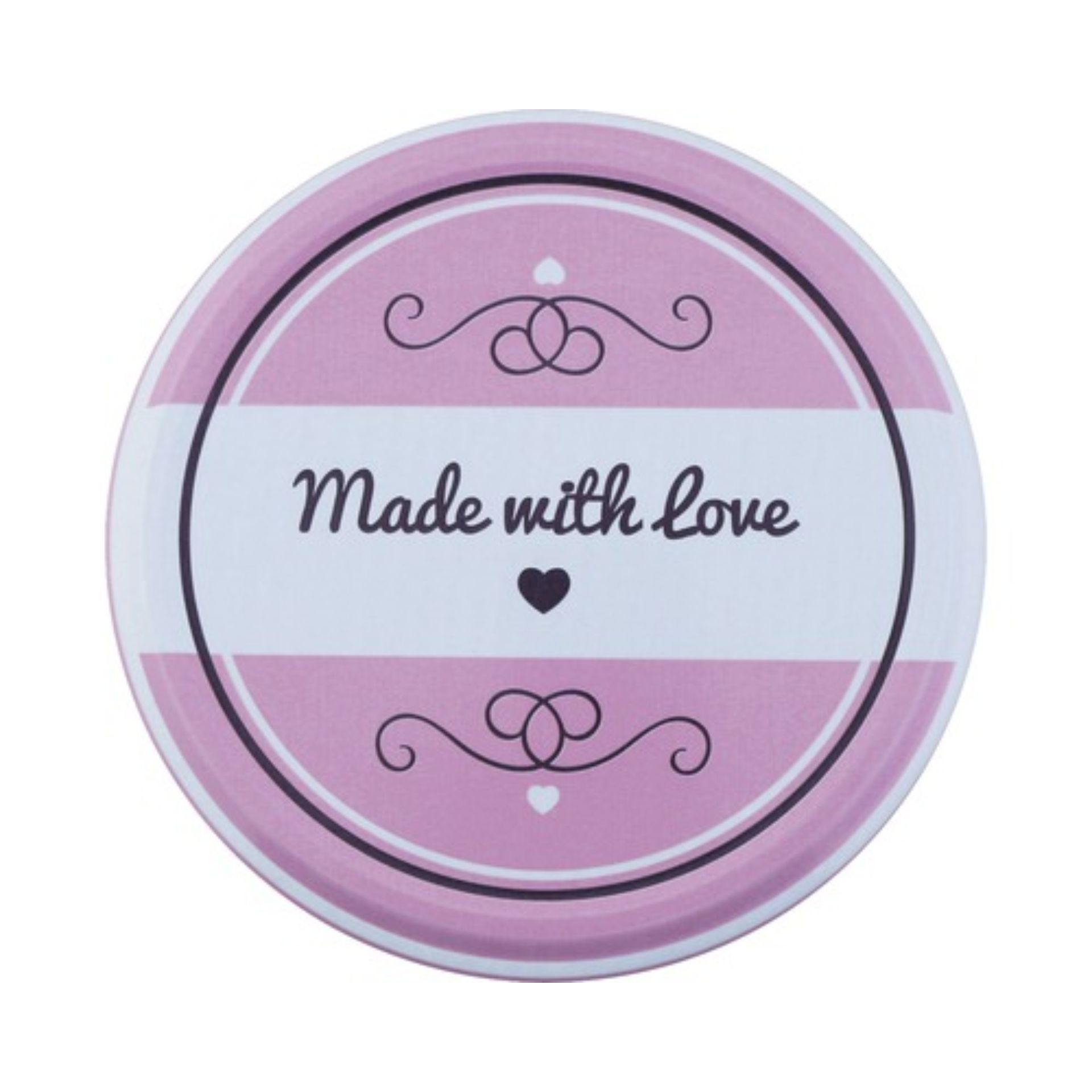 Twist-Off Deckel  TO 82/ 8,5 cm  Rosa Made with love