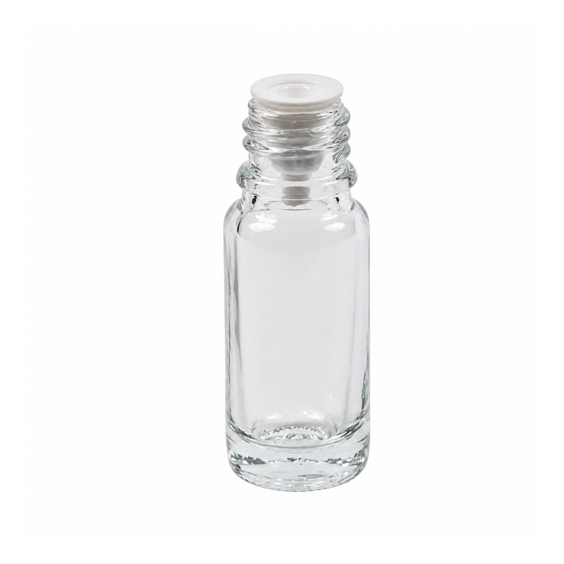 Tropfflasche 10 ml Dosierflasche mit Tropfeinsatz, ideal für präzise Dosierung von Flüssigkeiten, Bild der Flasche mit Dropper-Einsatz, auf Flaschen-Glaeser-und-Dosen.de.