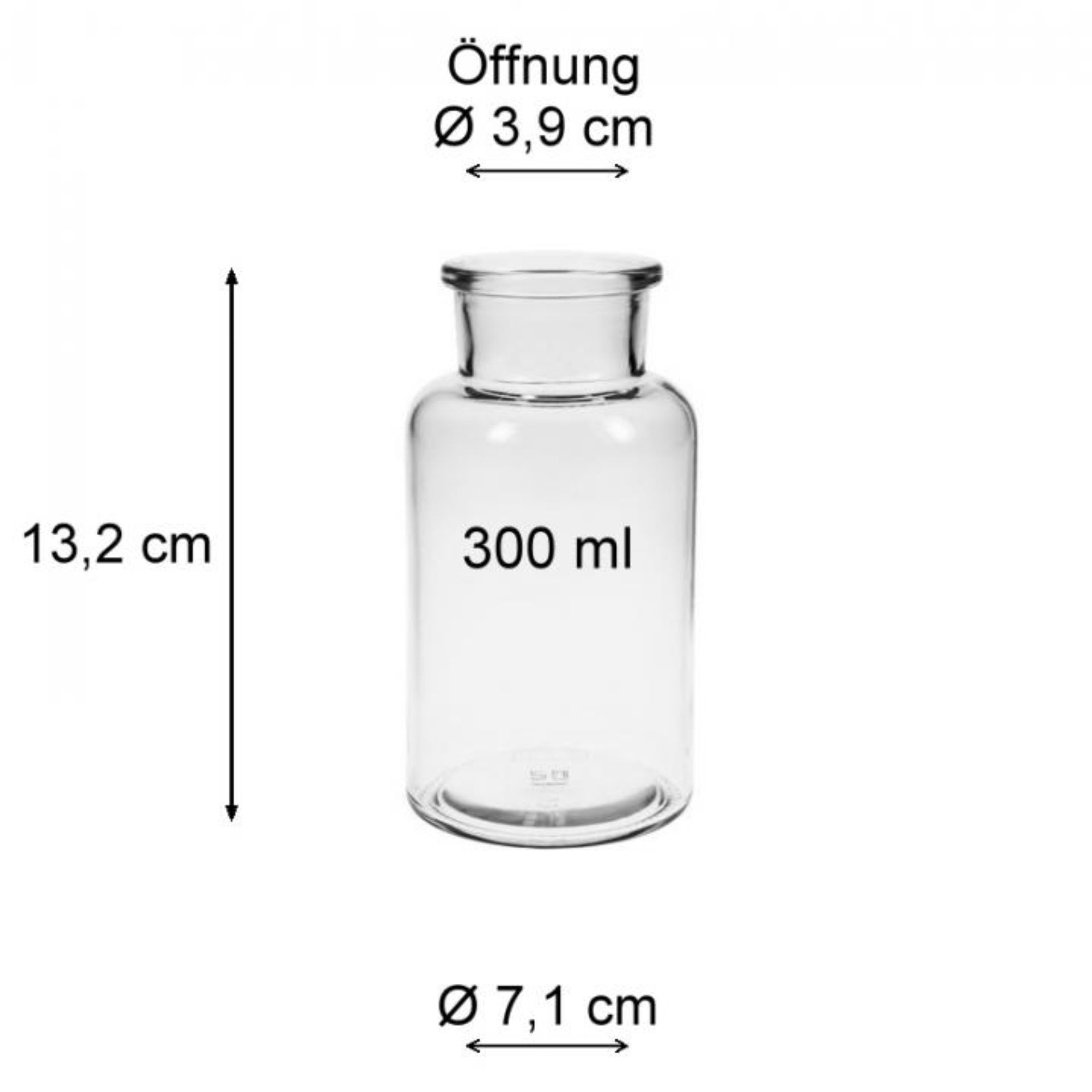 Korkenglas 300 ml Vorratsglas rund mit Korken, ideal zur Aufbewahrung von Lebensmitteln, stilvolles Design, luftdicht verschließbar, geeignet für Küche und Haushalt.