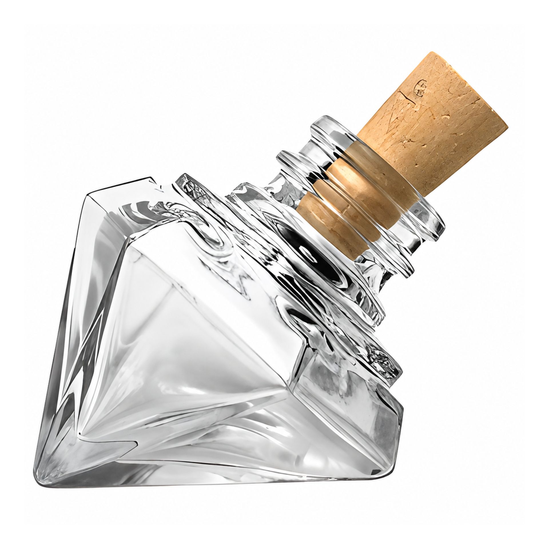 Glasflasche   15 ml Diamant mit Korken
