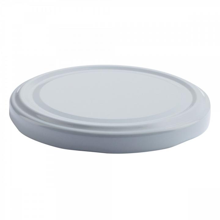 Ein leeres, facettiertes Einmachglas aus Klarglas mit einem Fassungsvermögen von 324 ml, abgebildet mit mehreren verschiedenfarbigen Schraubdeckeln (u. a. Gold, Rot mit weißen Punkten, Silber und kariert) auf weißem Hintergrund.