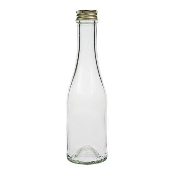 Glasflasche 200 ml Likörflasche mit Schraubverschluss 
