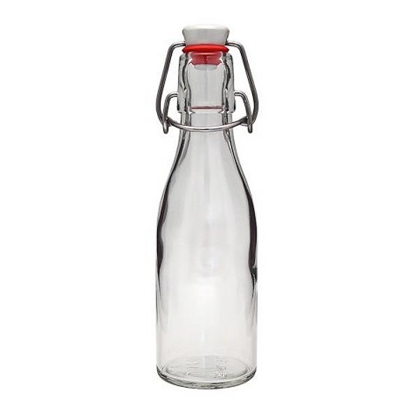 Glasflasche 200 ml mit Bügelverschluss 