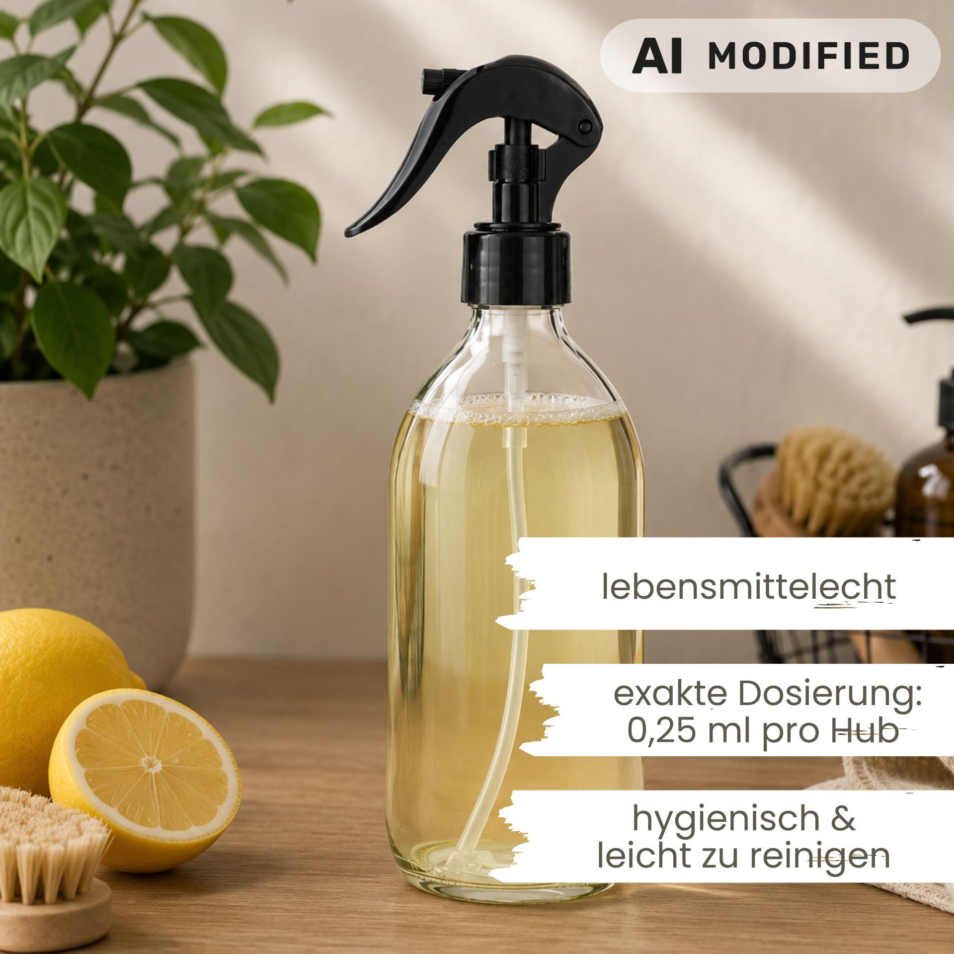 Sprühflasche  500 ml Glas mit Trigger