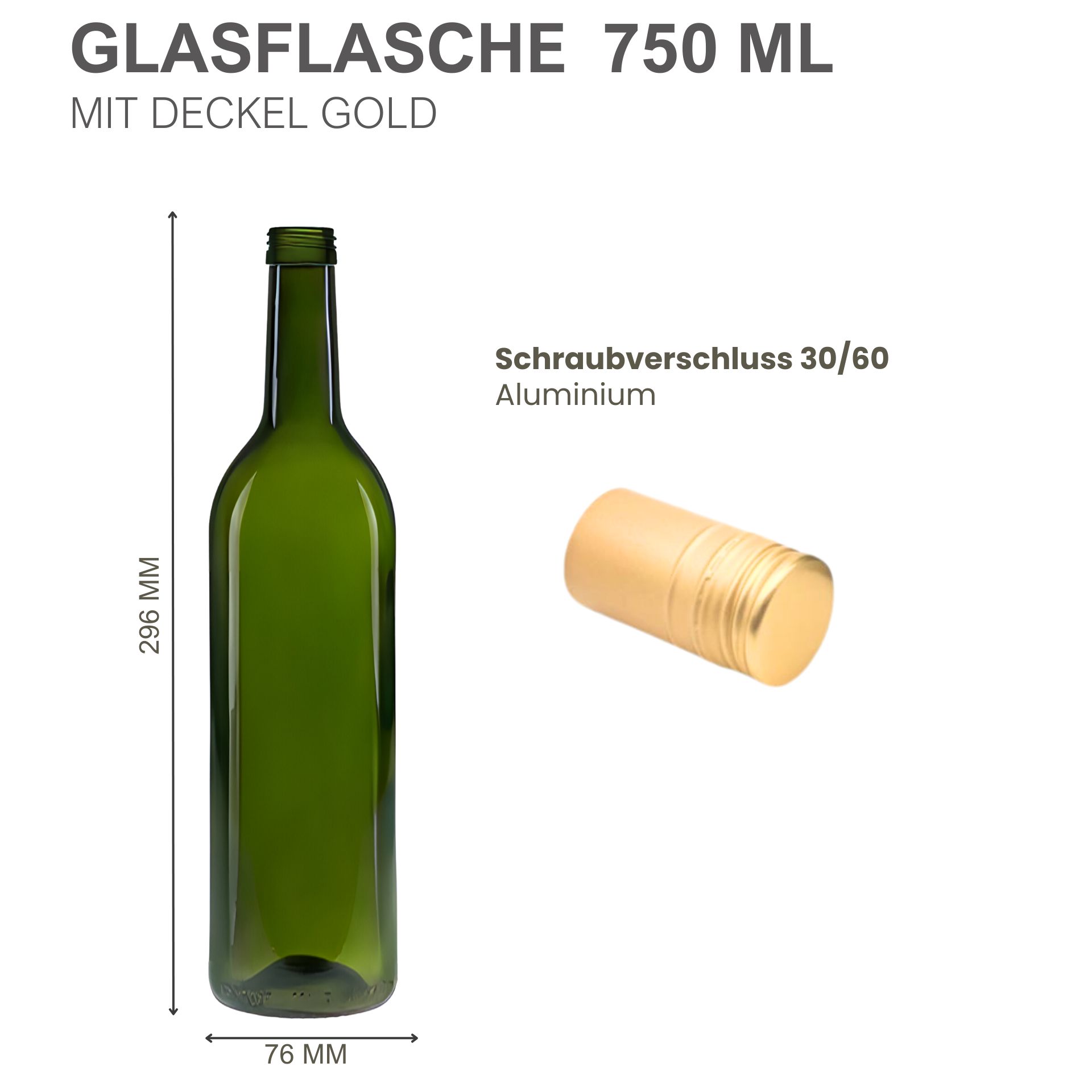 Glasflasche 750 ml Weinflasche grün Glasflasche 750 ml Weinflasche grün