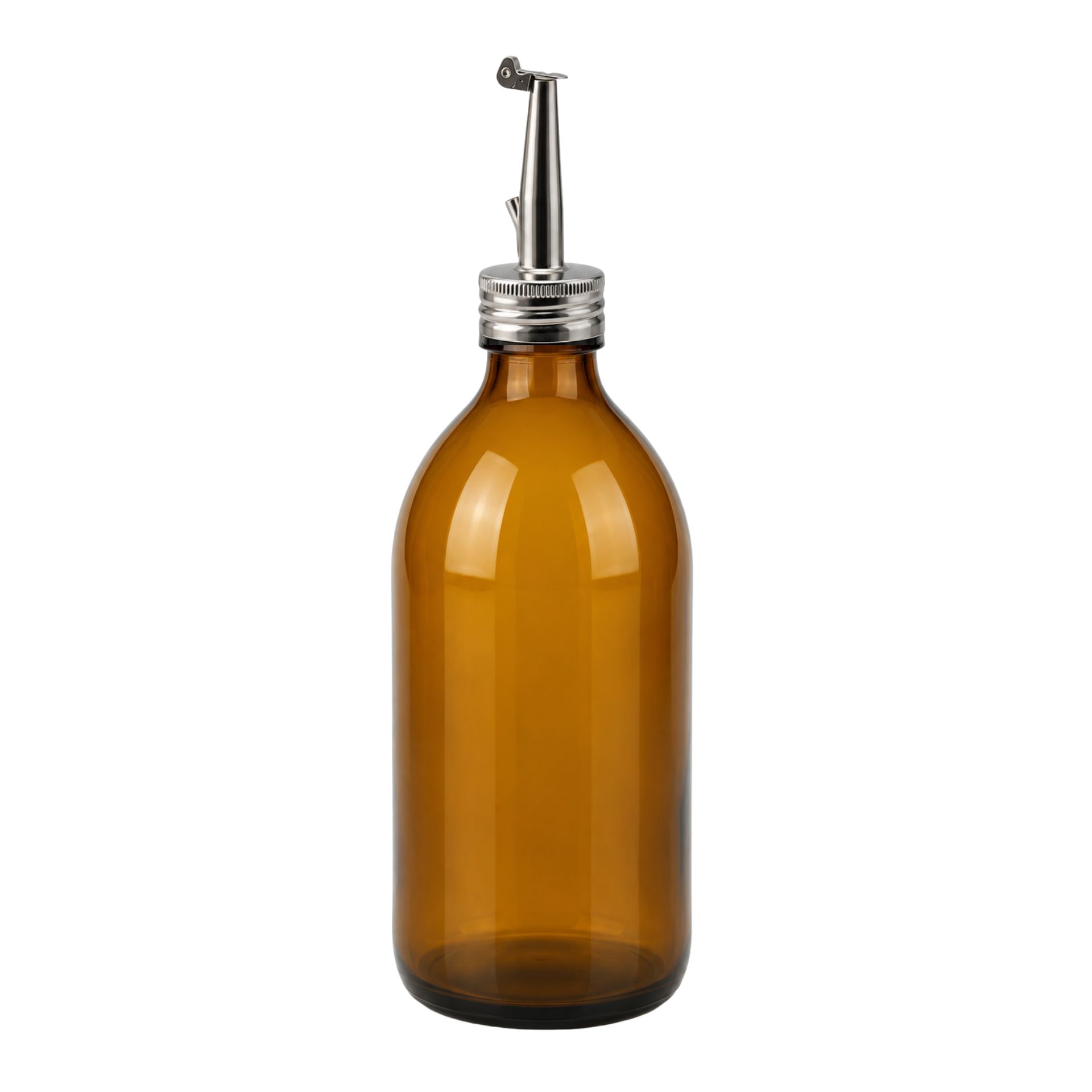 Leere 500-ml-Weißblechdose mit glänzend weißer Oberfläche, stehend vor neutralem Hintergrund.