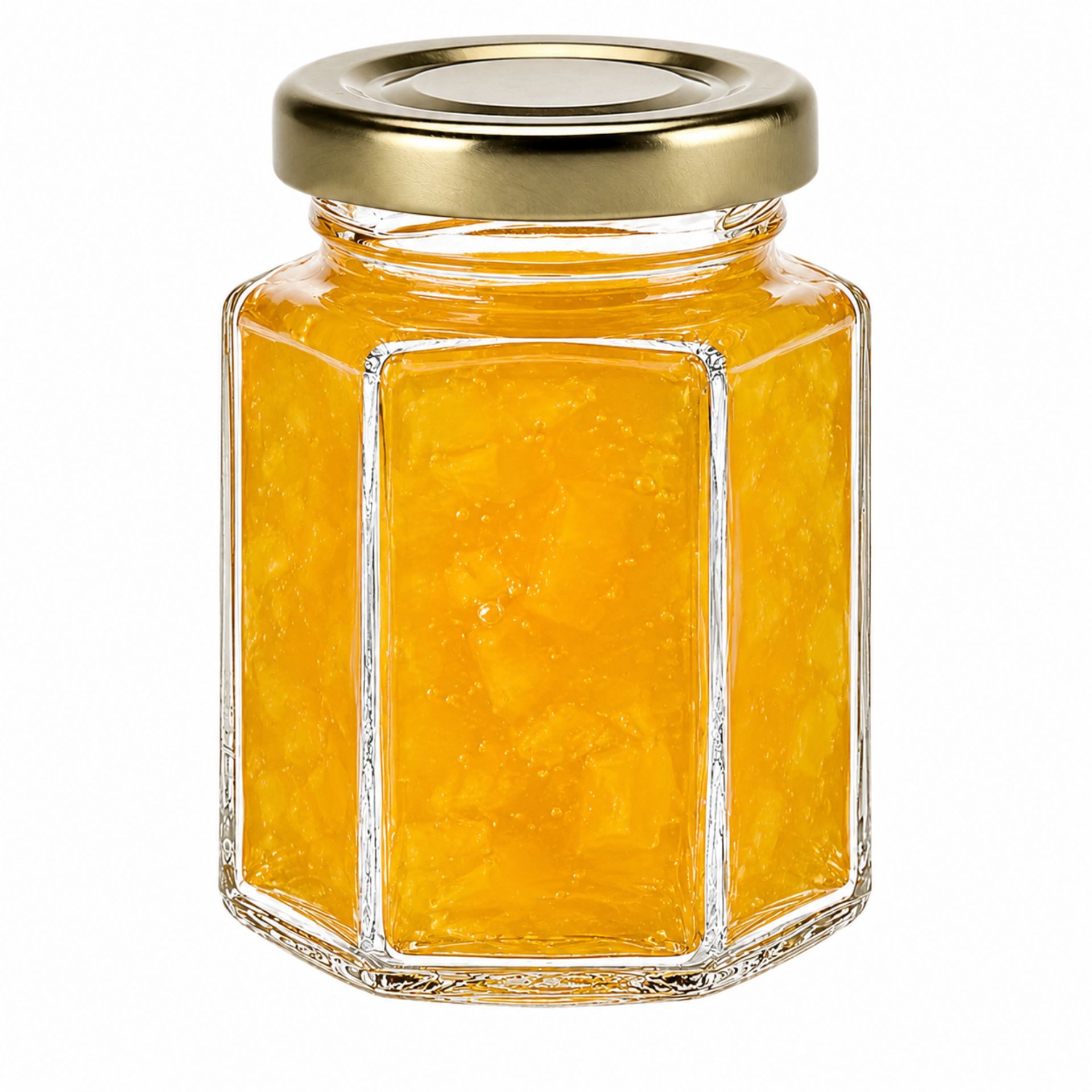 Sechseckglas 110ml, leeres Einmachglas mit Sechskant-Design, ideal zum Einkochen und Aufbewahren von Lebensmitteln, 6er Set
