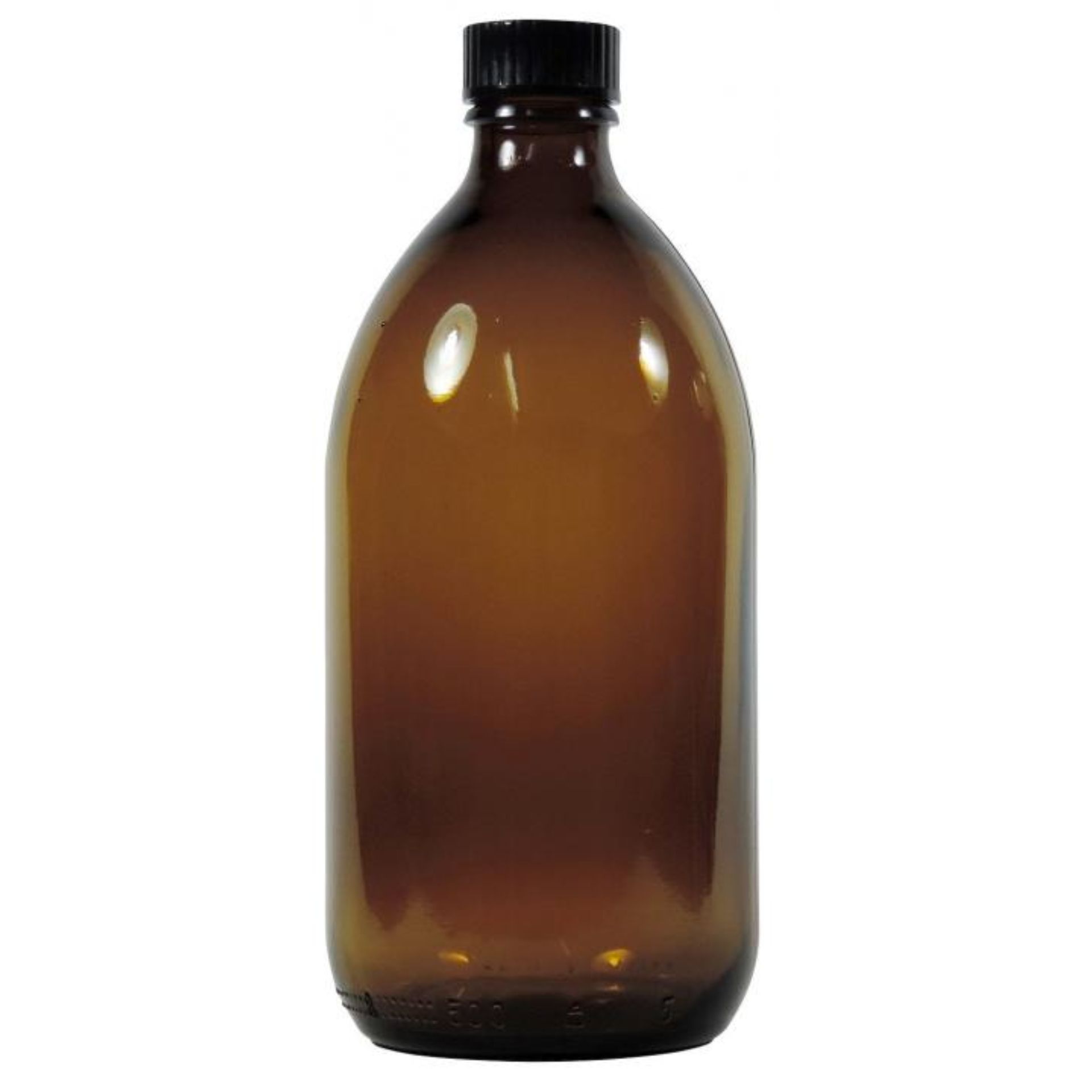 Apothekerflasche 500 ml mit Schraubverschluss, klare Glasflasche für Labor und Apotheke, Produktbild bei Flaschen, Gläser und Dosen.