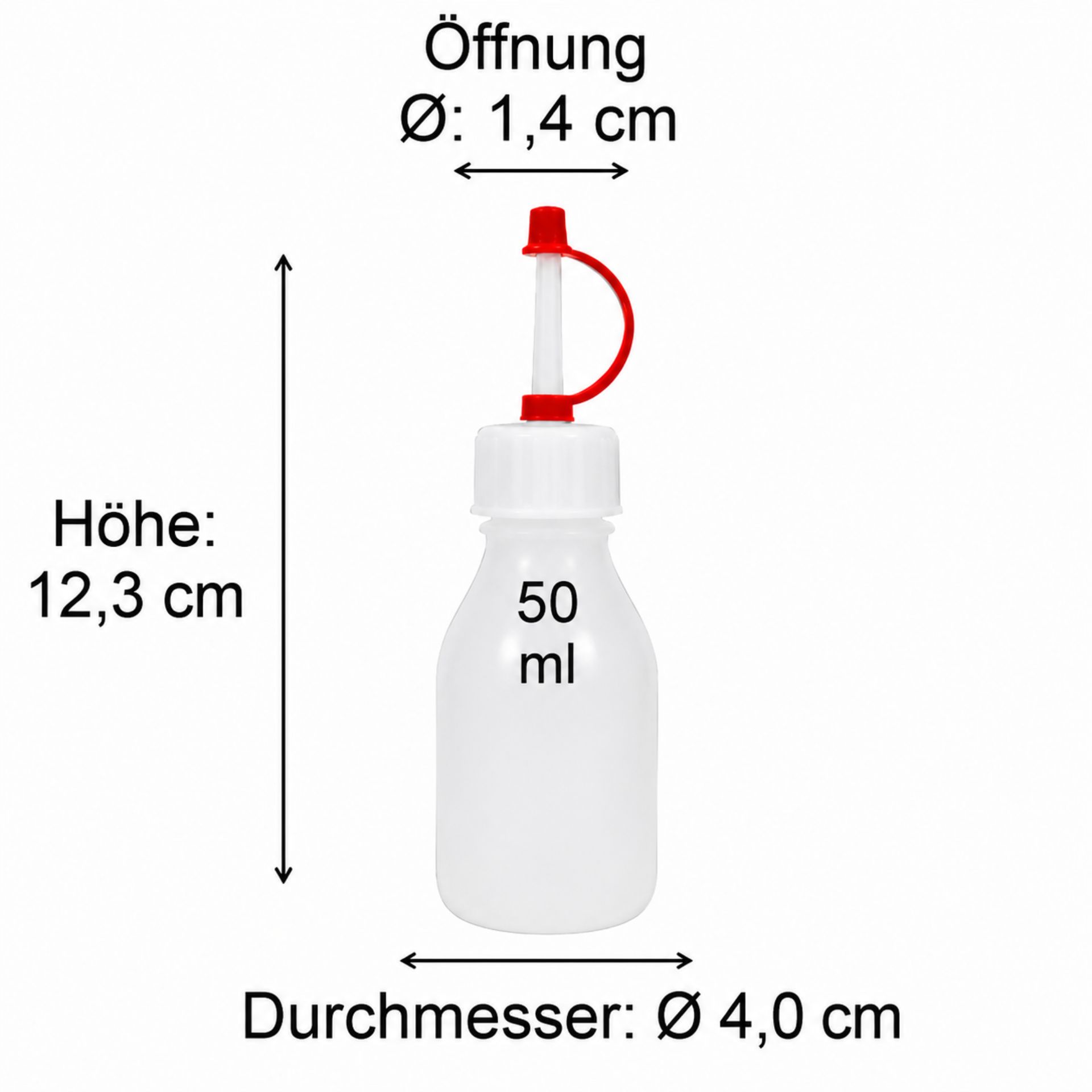 Maßbild einer Flasche: detaillierte Ansicht der Flasche mit spezifischen Abmessungen. Perfekt für genaue Planung und Verpackungszwecke. Hochwertige Farbgrafik. Ideal für Hersteller und Designer im Bereich Getränkeverpackungen.
