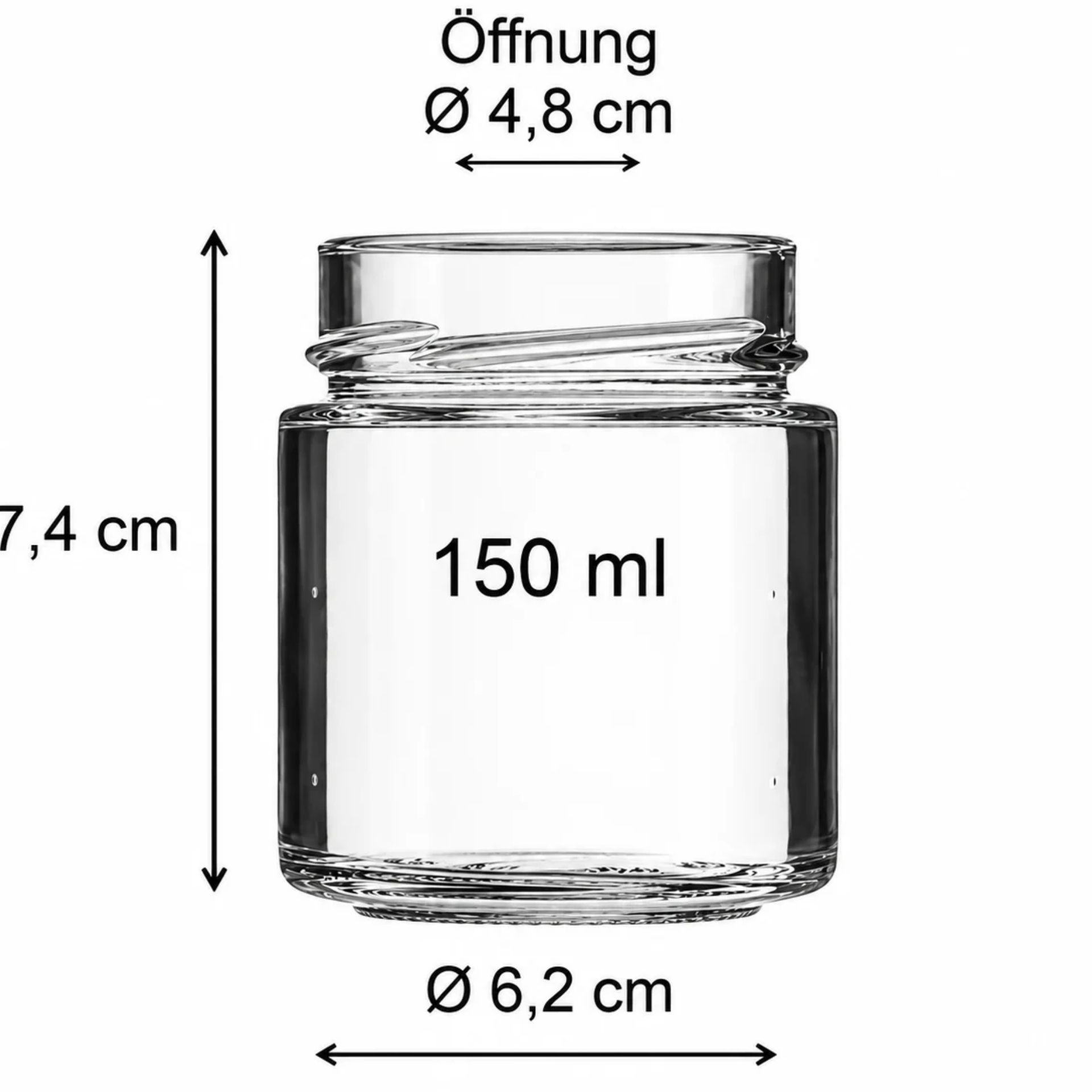 Moderne Marmeladengläser 150 ml mit Deckel Deko